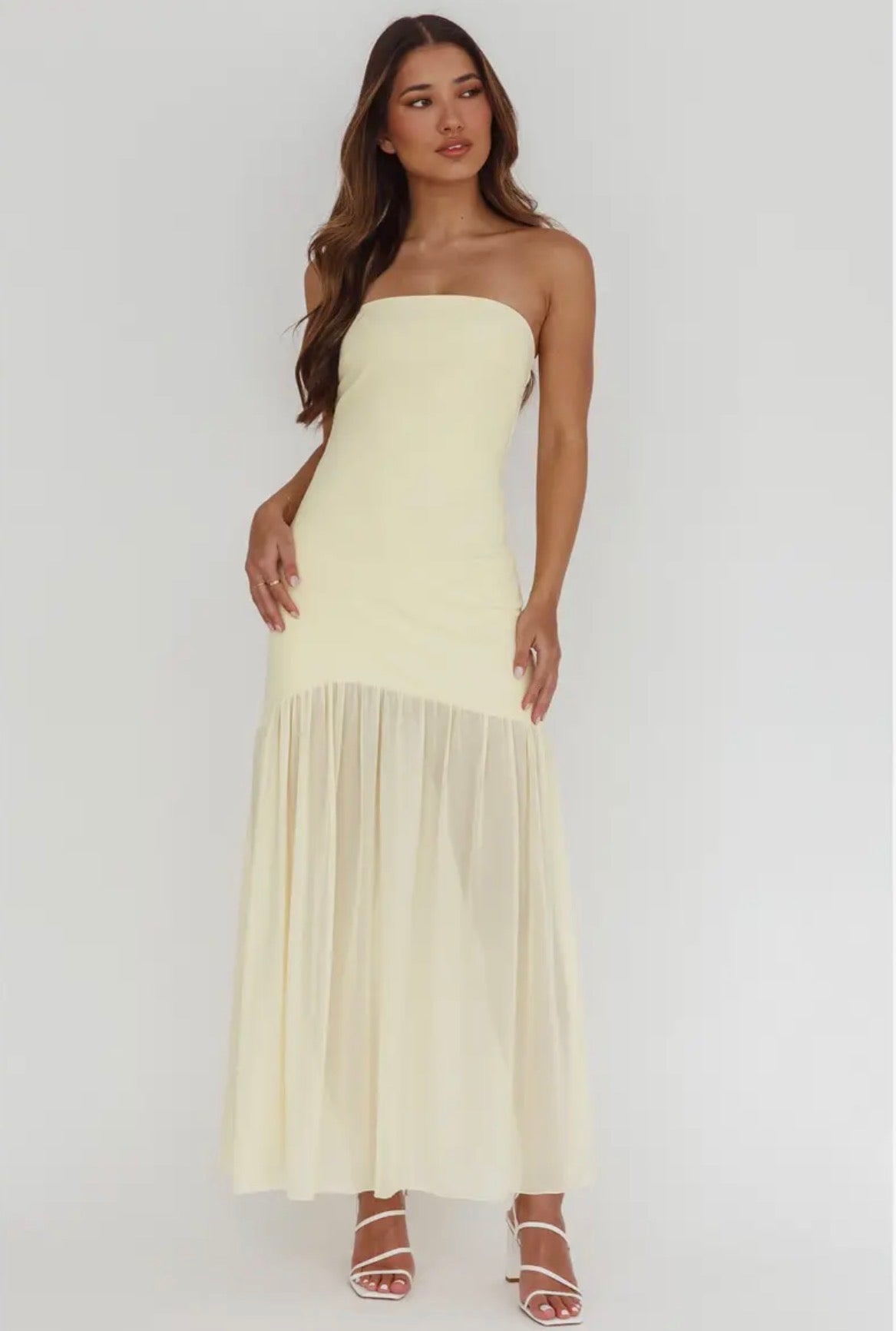 Summer Wedding Maxi Dress - Yellow