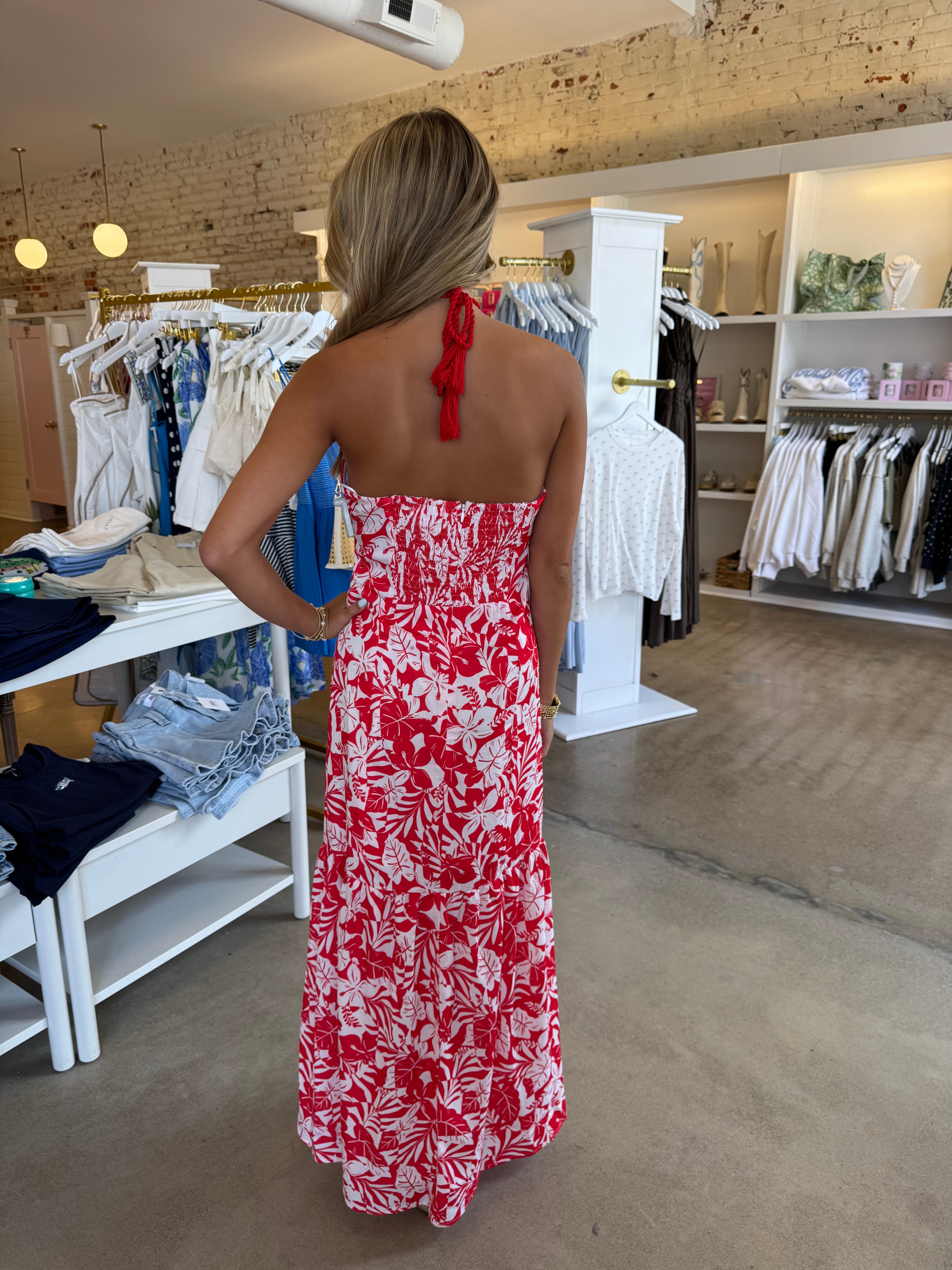 Need A Vacation Maxi Dress - Red