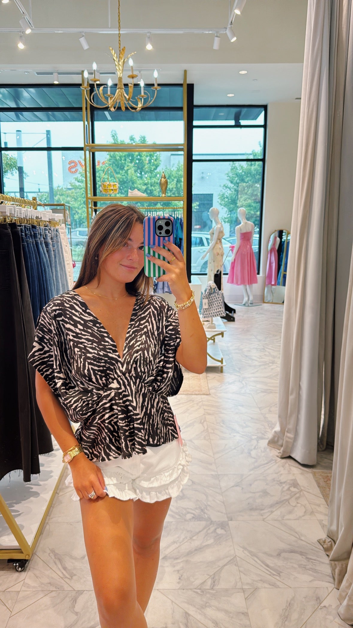 Loretta Top - Black & Ivory