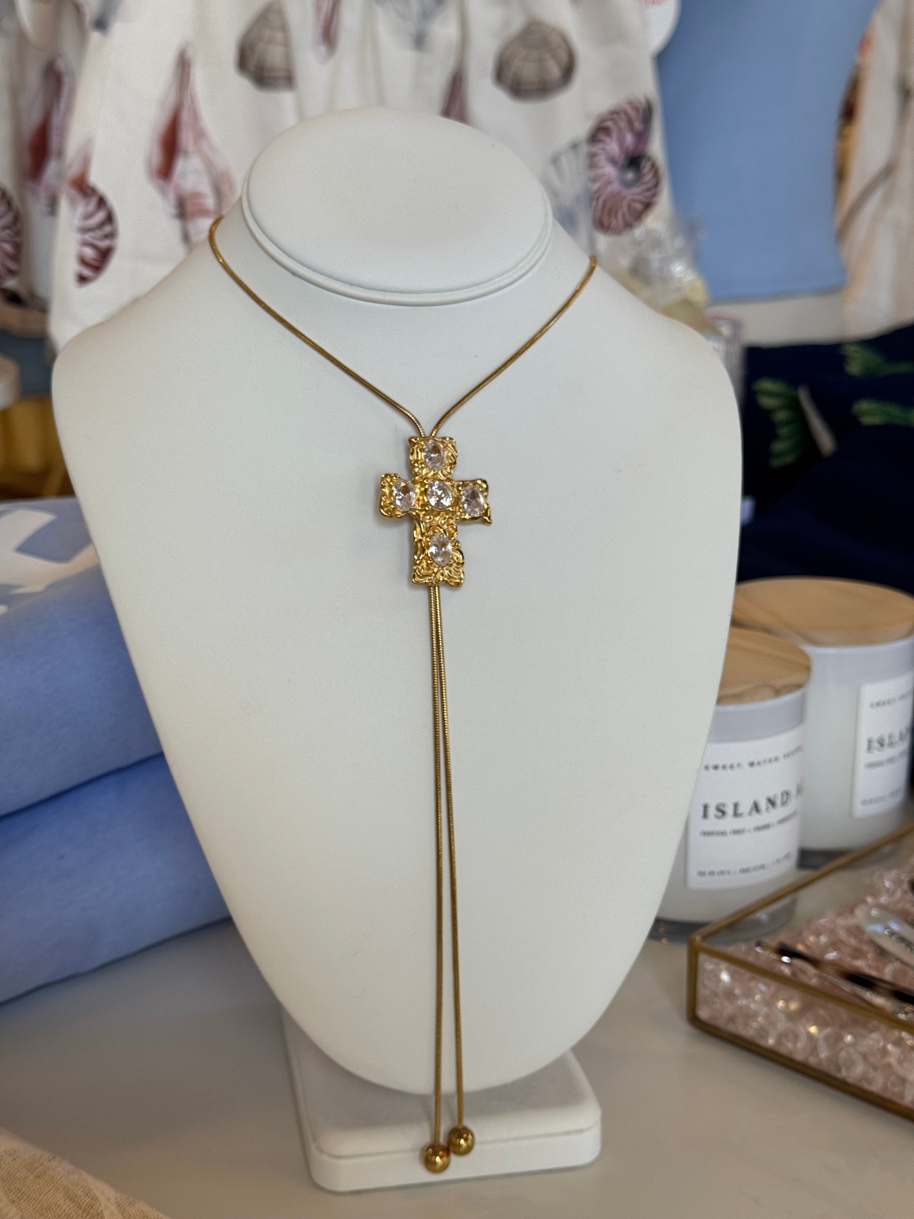 Adjustable Cross Necklace