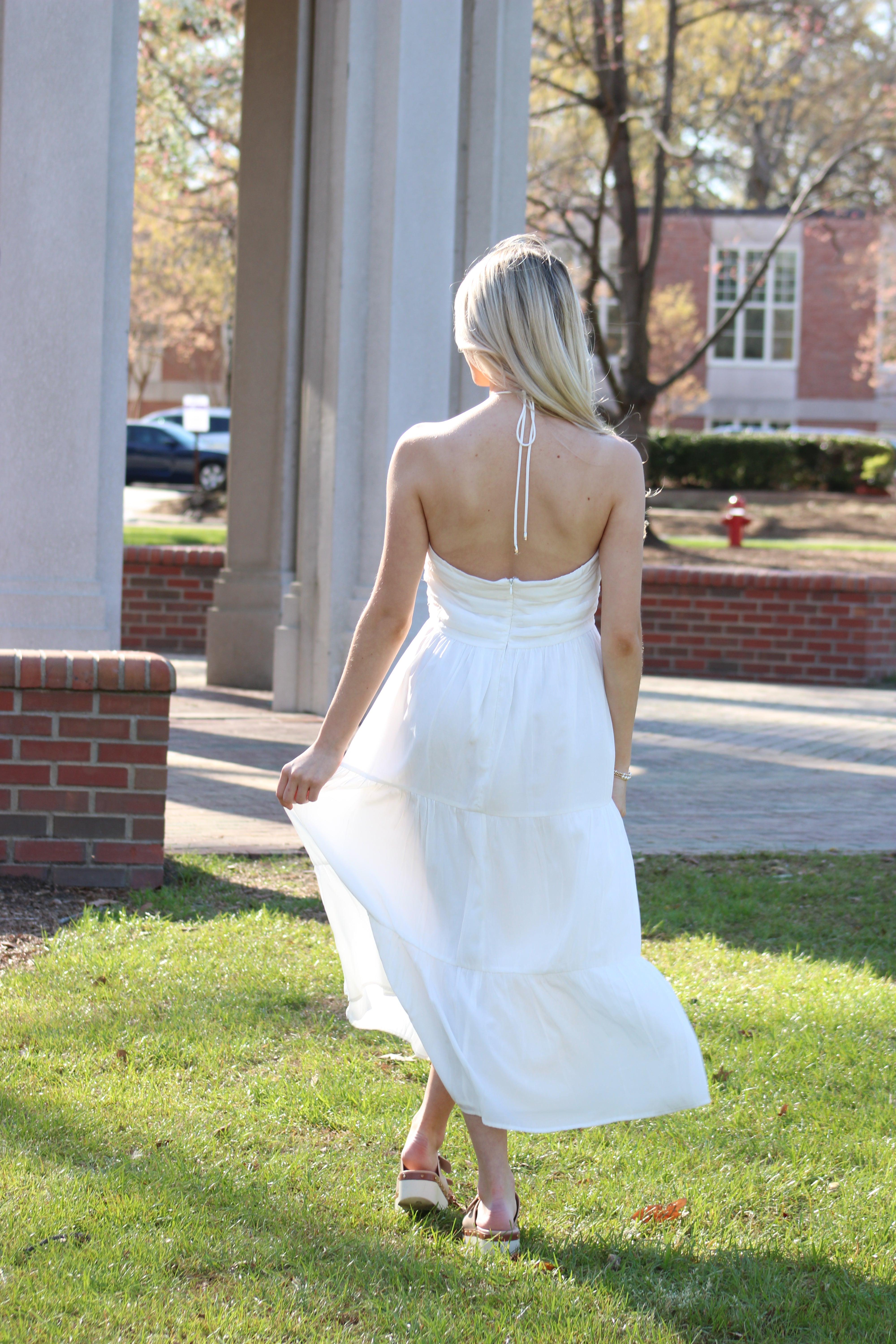 Around The World Midi Dress - White