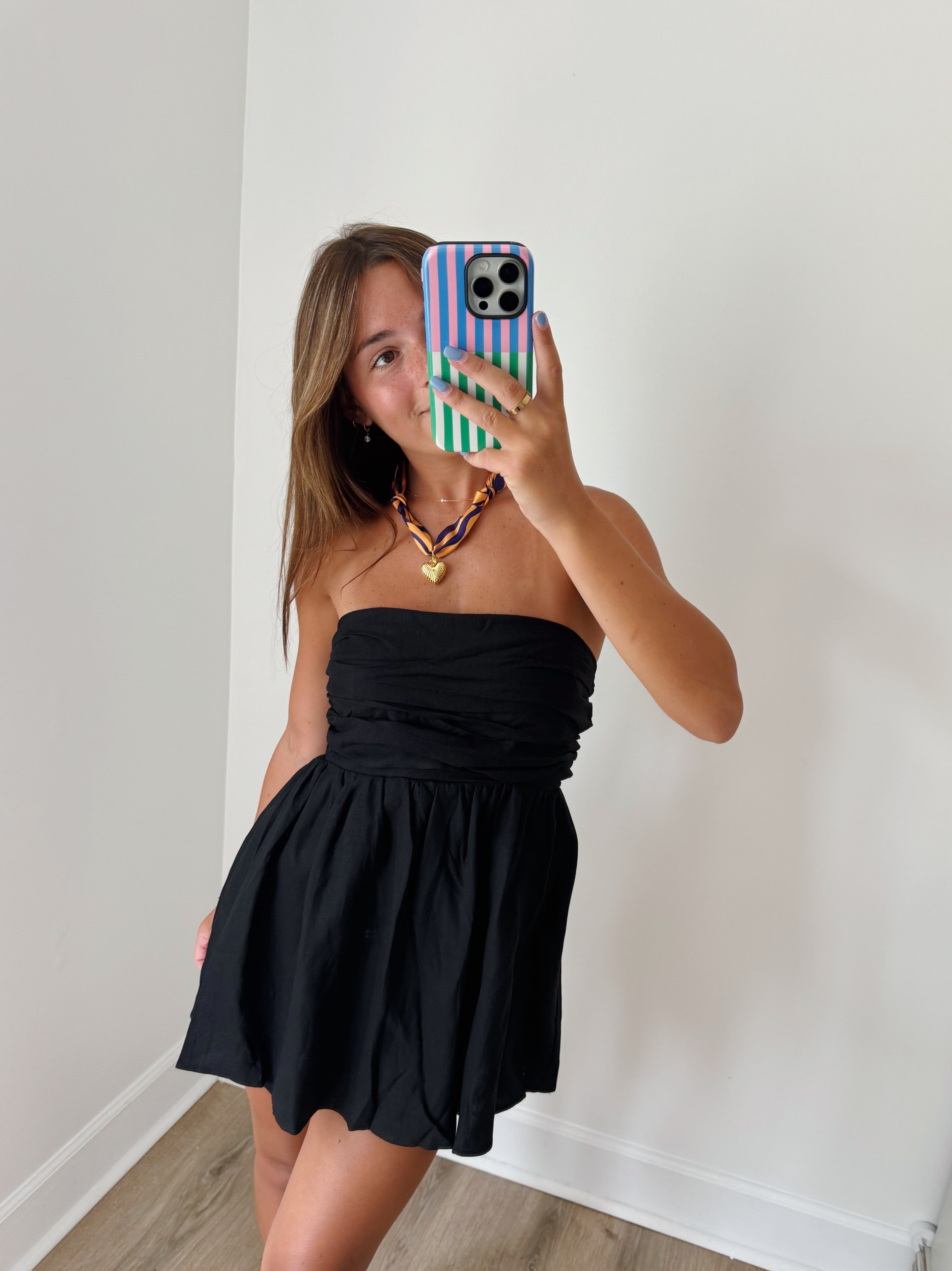 Julie Romper Dress - Black