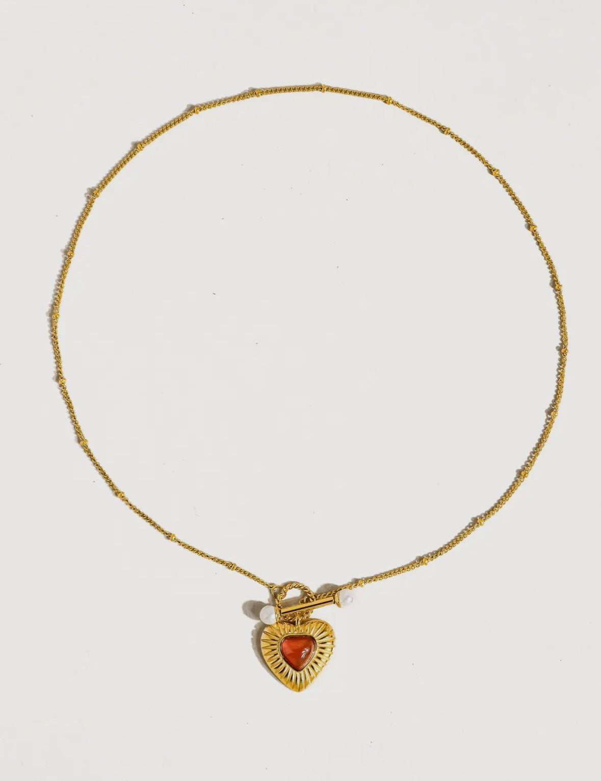 Havana 18K Non-Tarnish Vintage Heart Chain Necklace