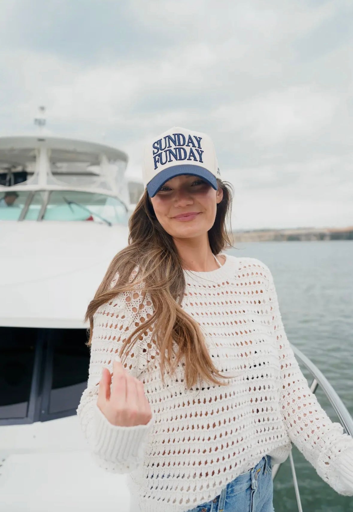 Sunday Funday - Navy Vintage Trucker Hat