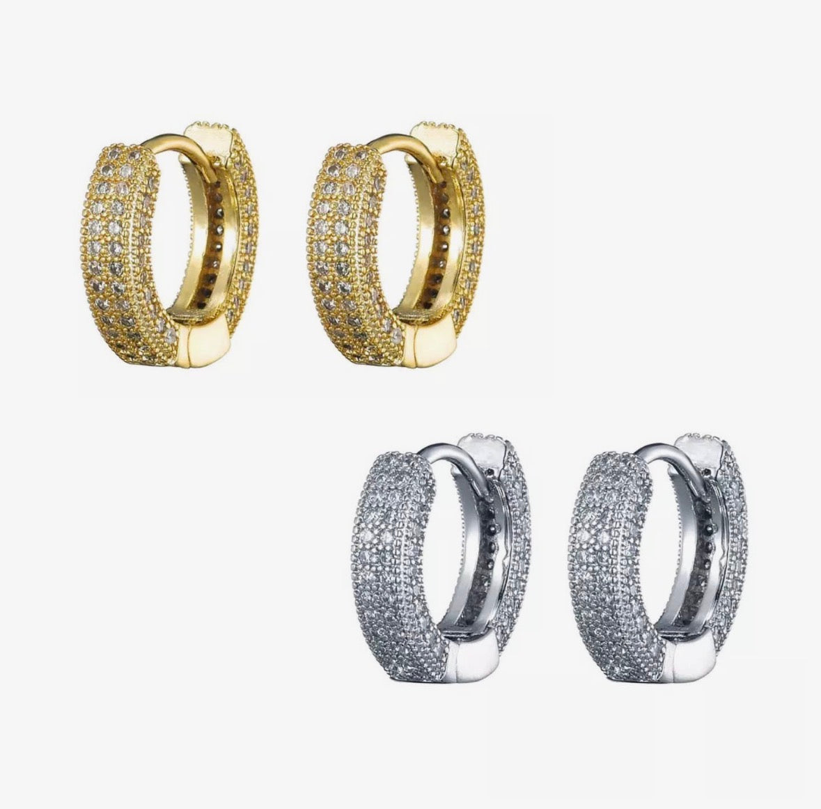 Winona Pave Hoops - Gold