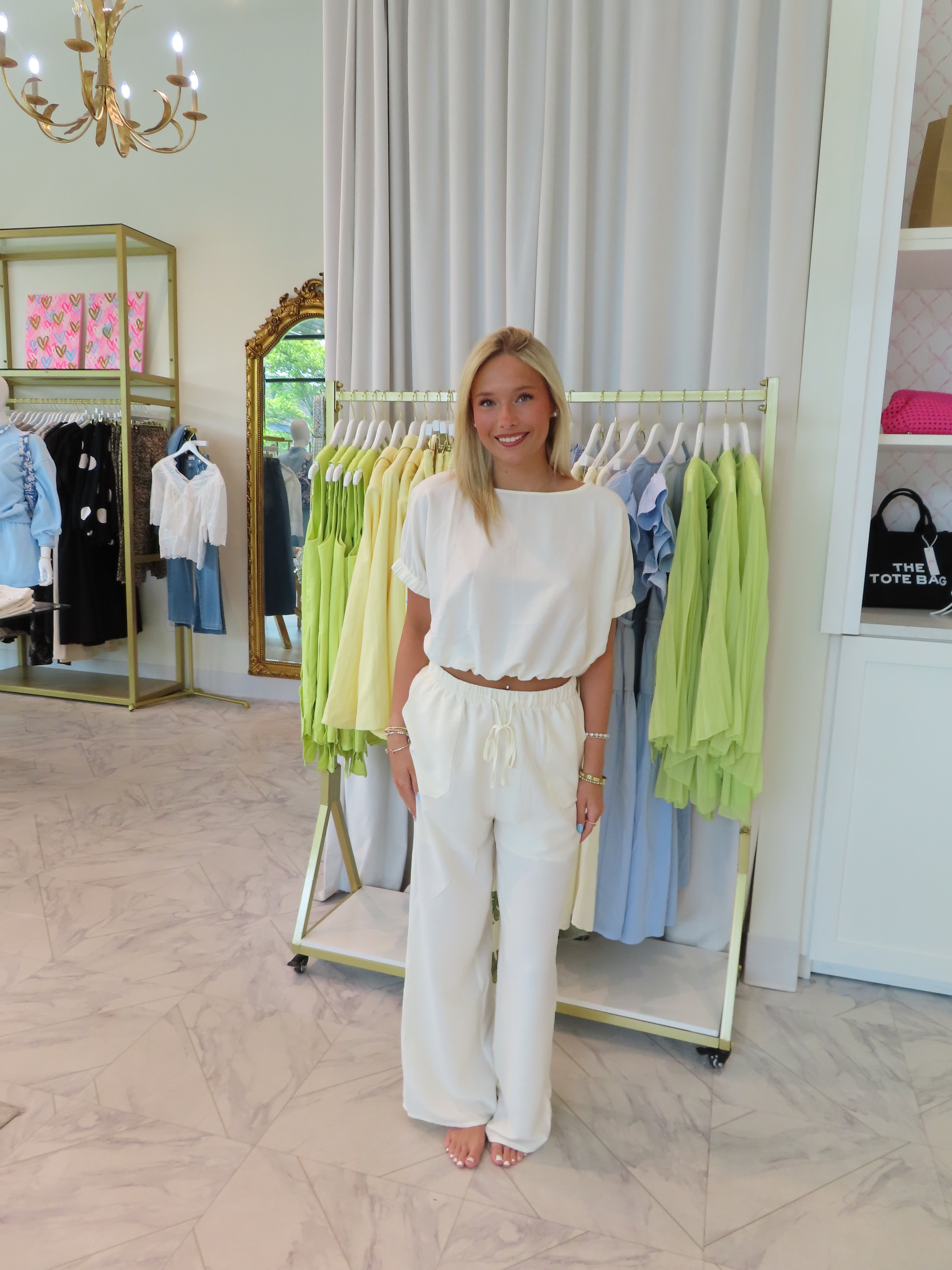Sweet Escape Top & Pants Set - Ivory