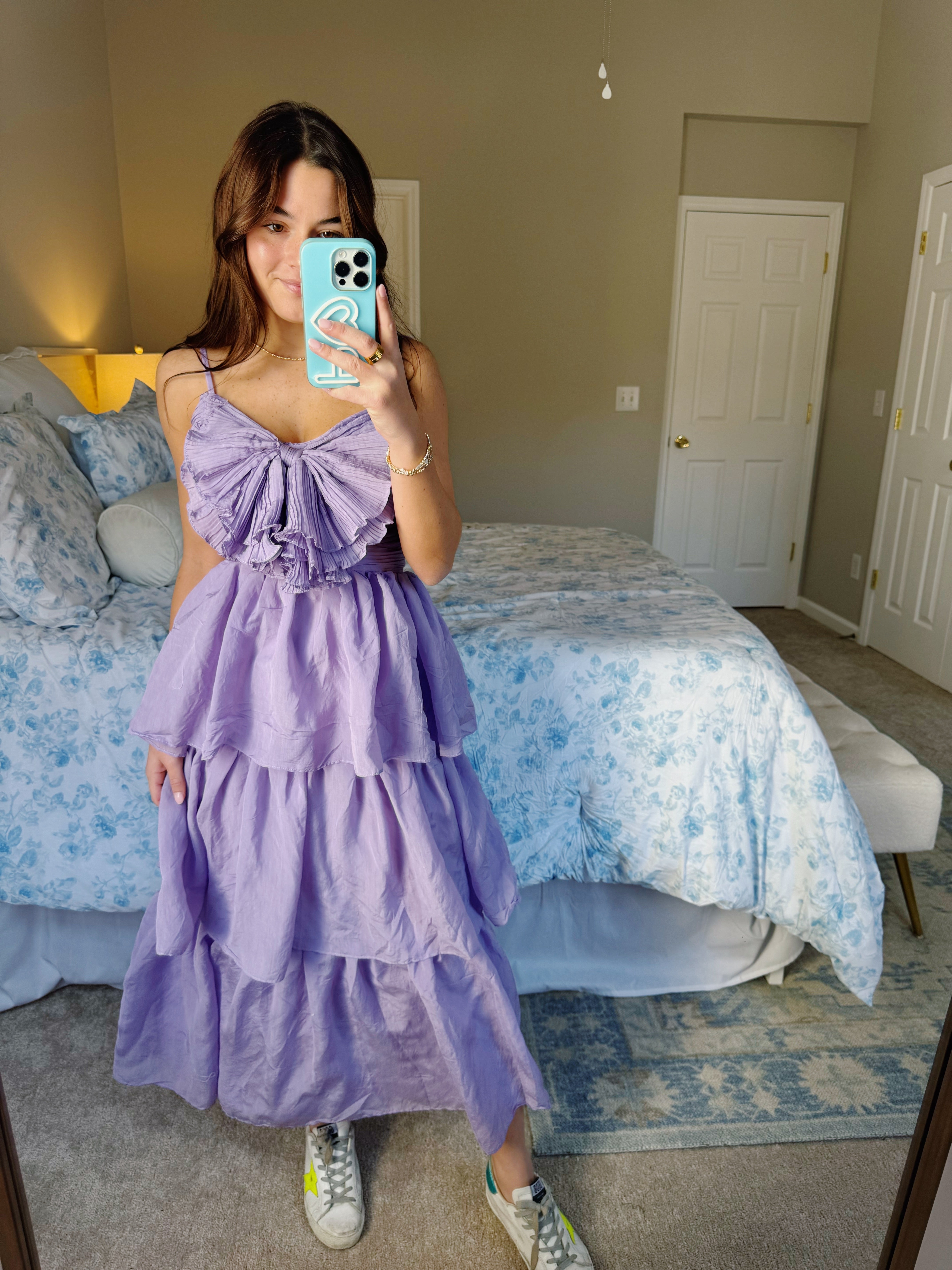 Lavender Haze Maxi Tiered Dress - Lilac