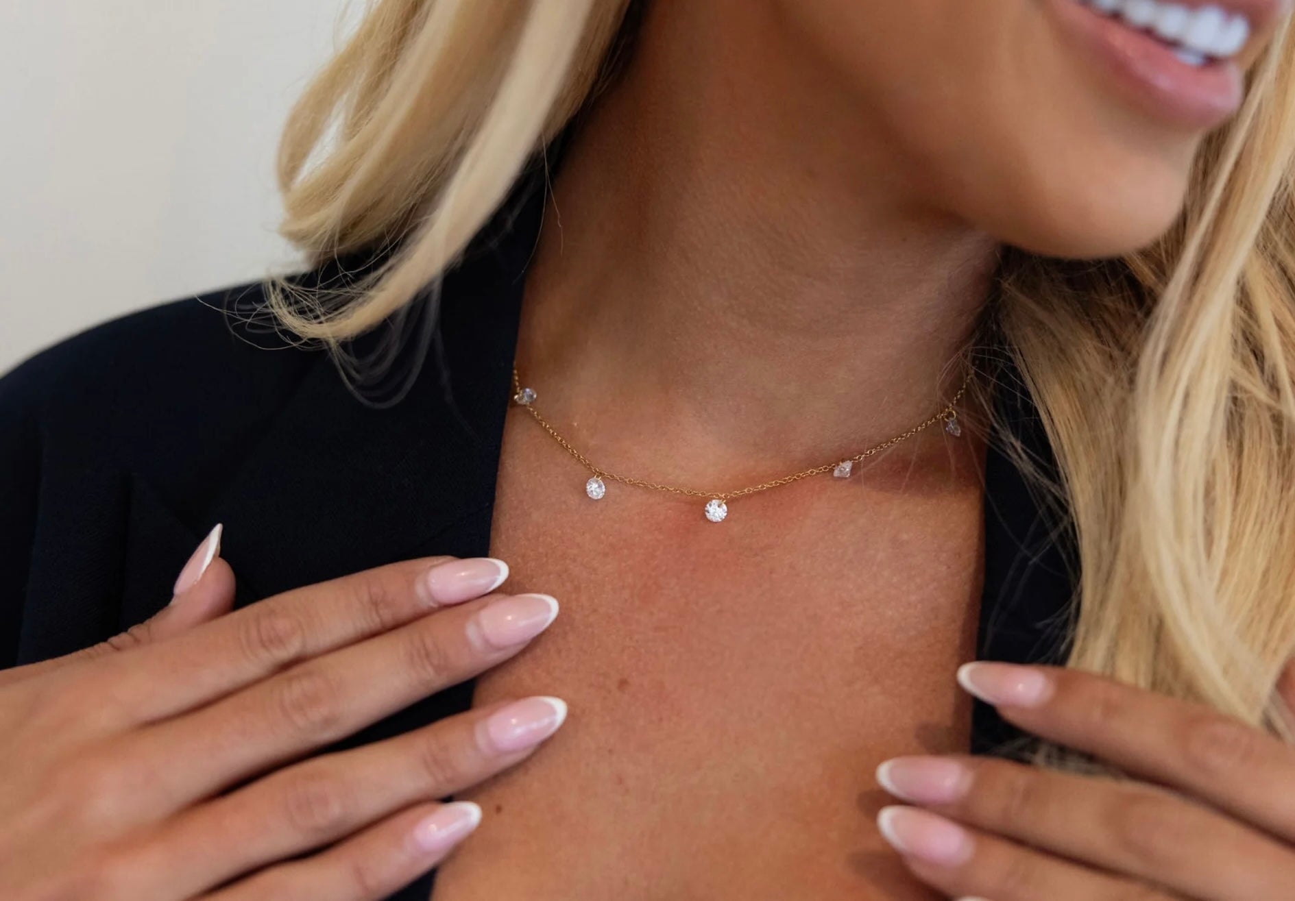 Cierra Mini Diamond Drop Necklace