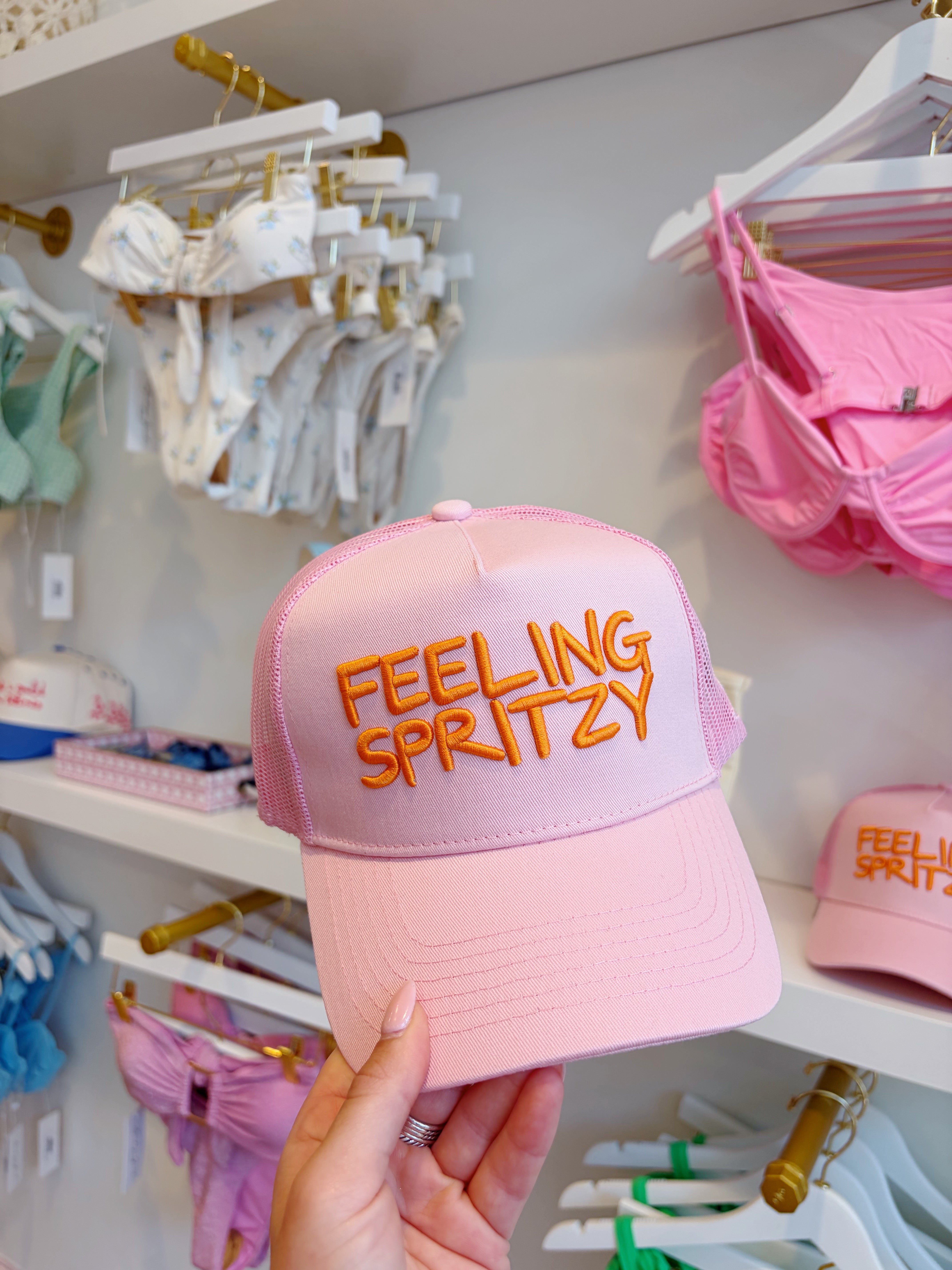 Feeling Spritzy Vintage Trucker Hat - Pink