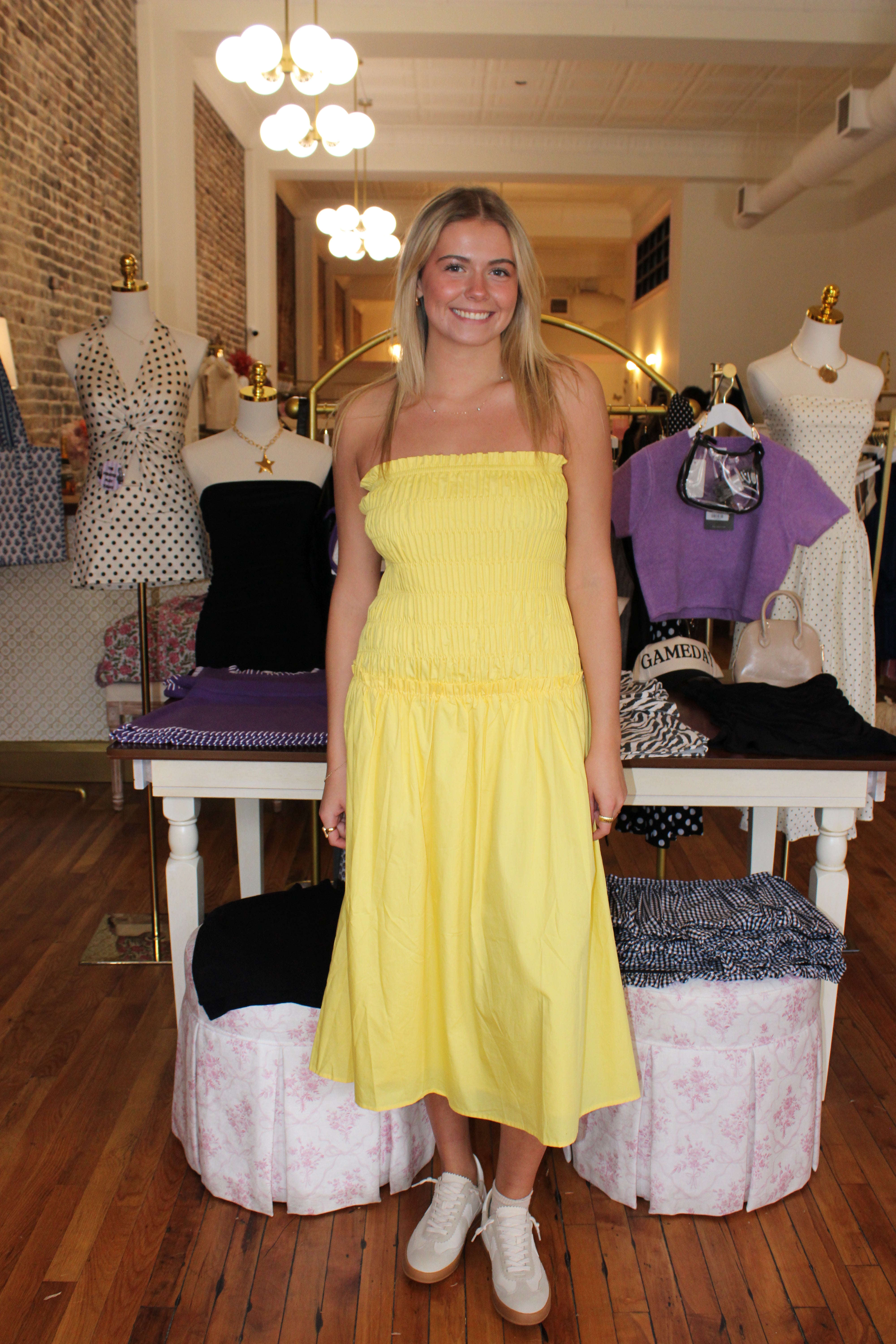 Lennox Midi Dress - Yellow