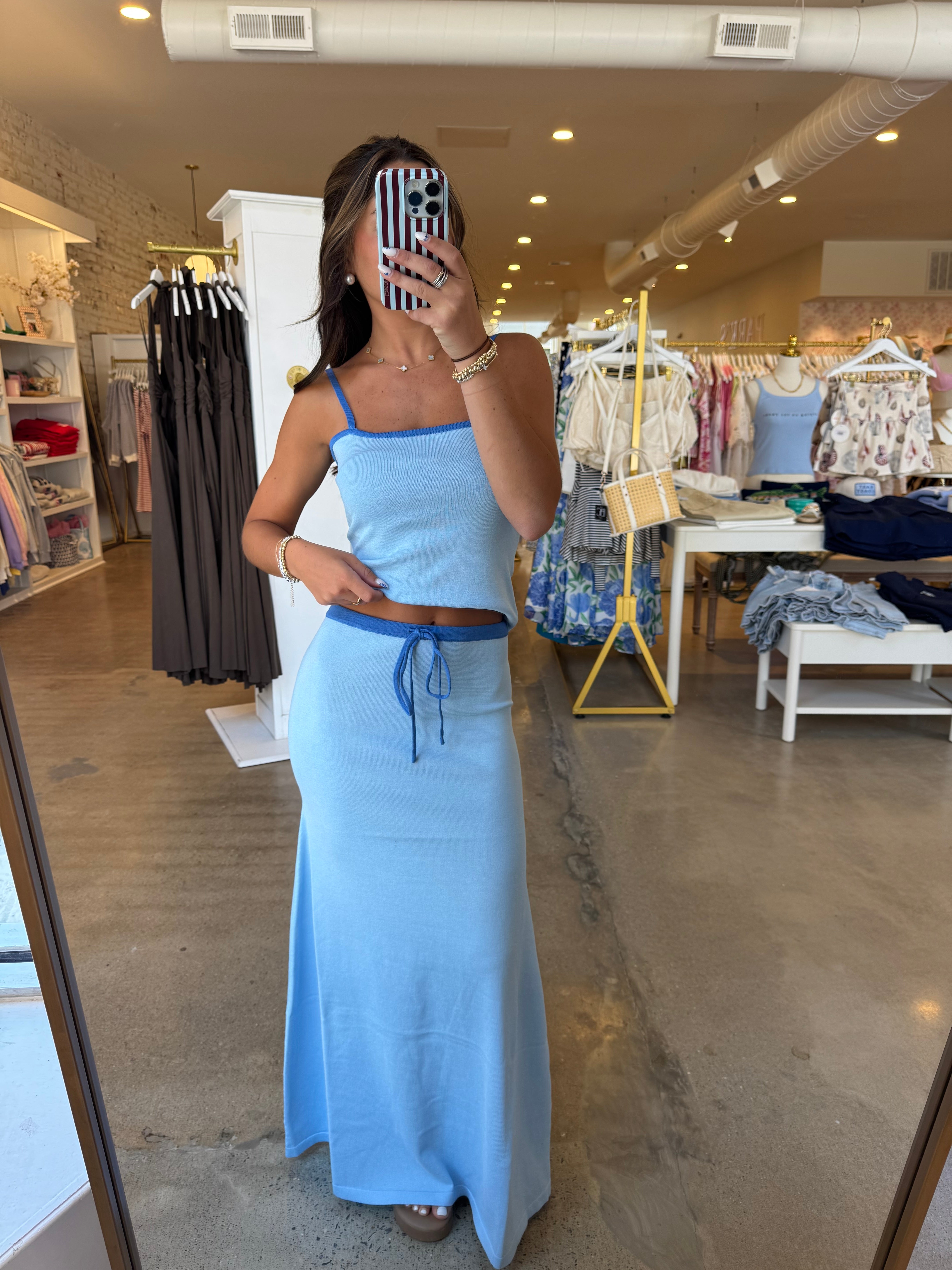 Bald Head Island Knit Set - Blue