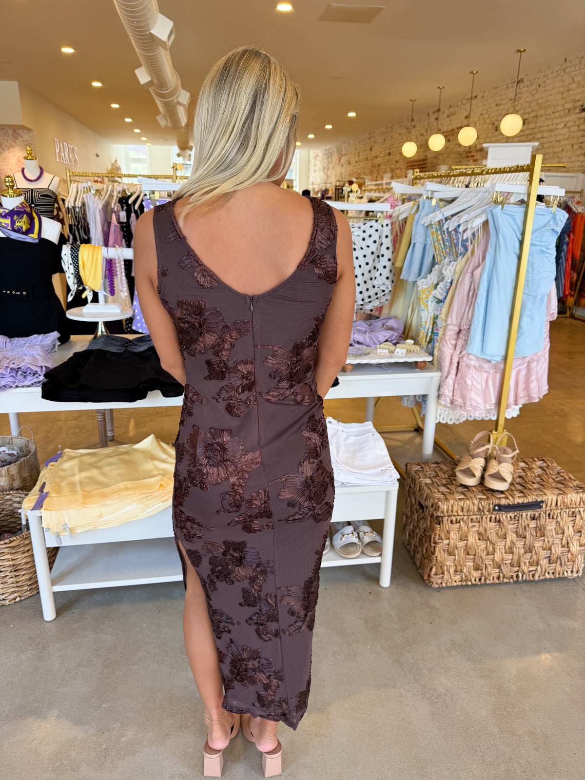 Evening Affair Maxi Dress - Brown