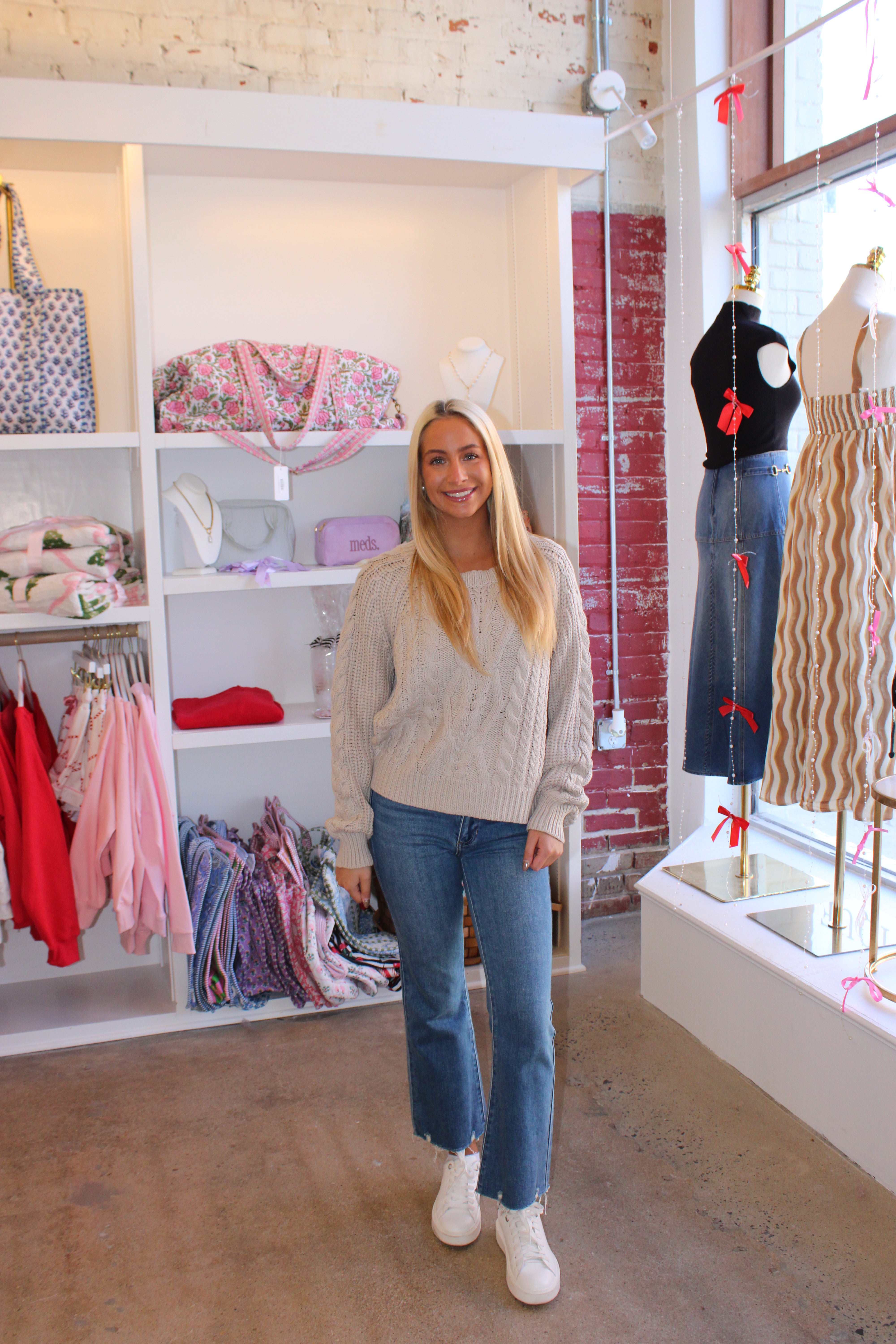 Ivy Crochet Sweater - Neutral