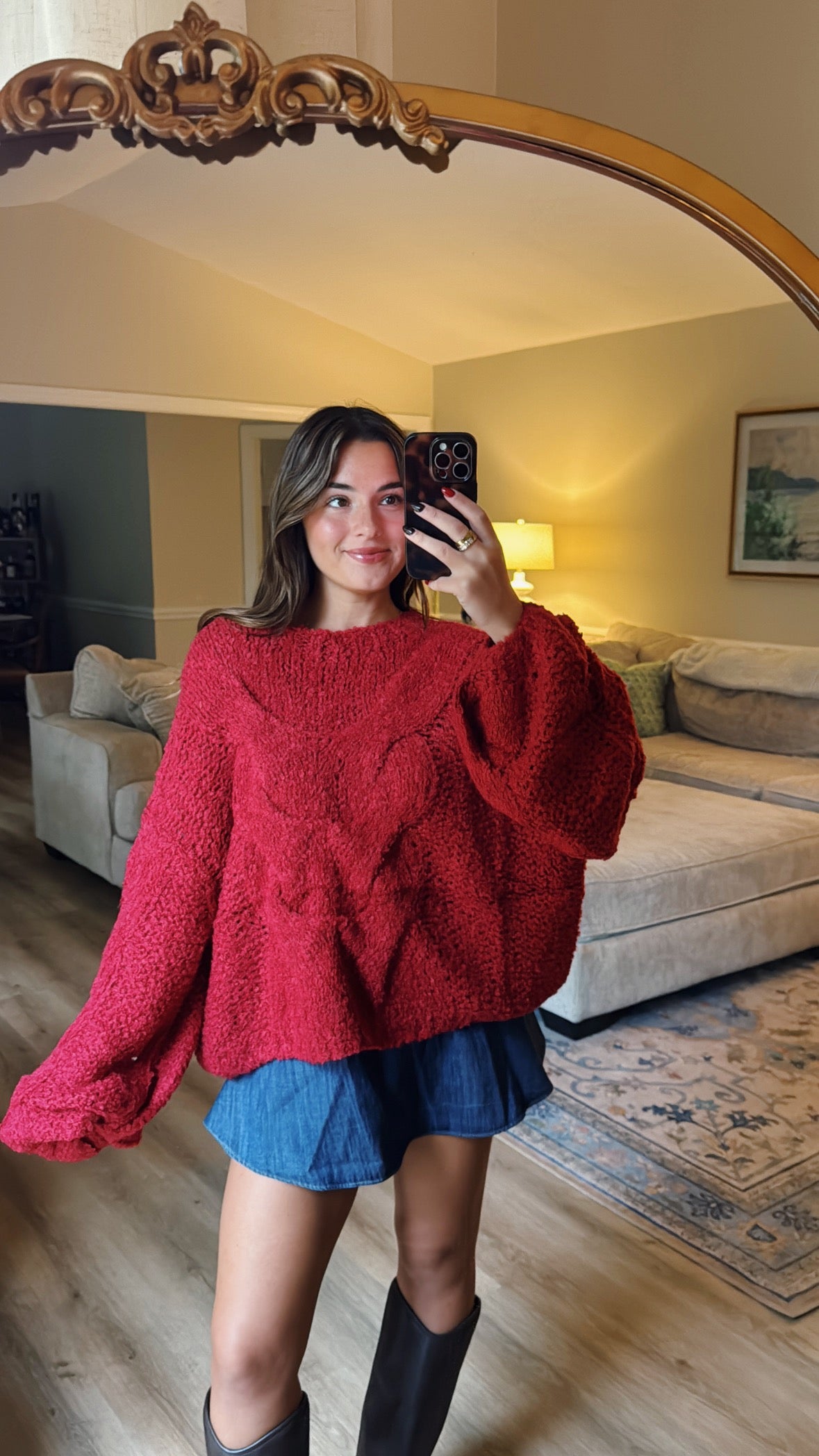 Jamie Knit Sweater - Scarlet