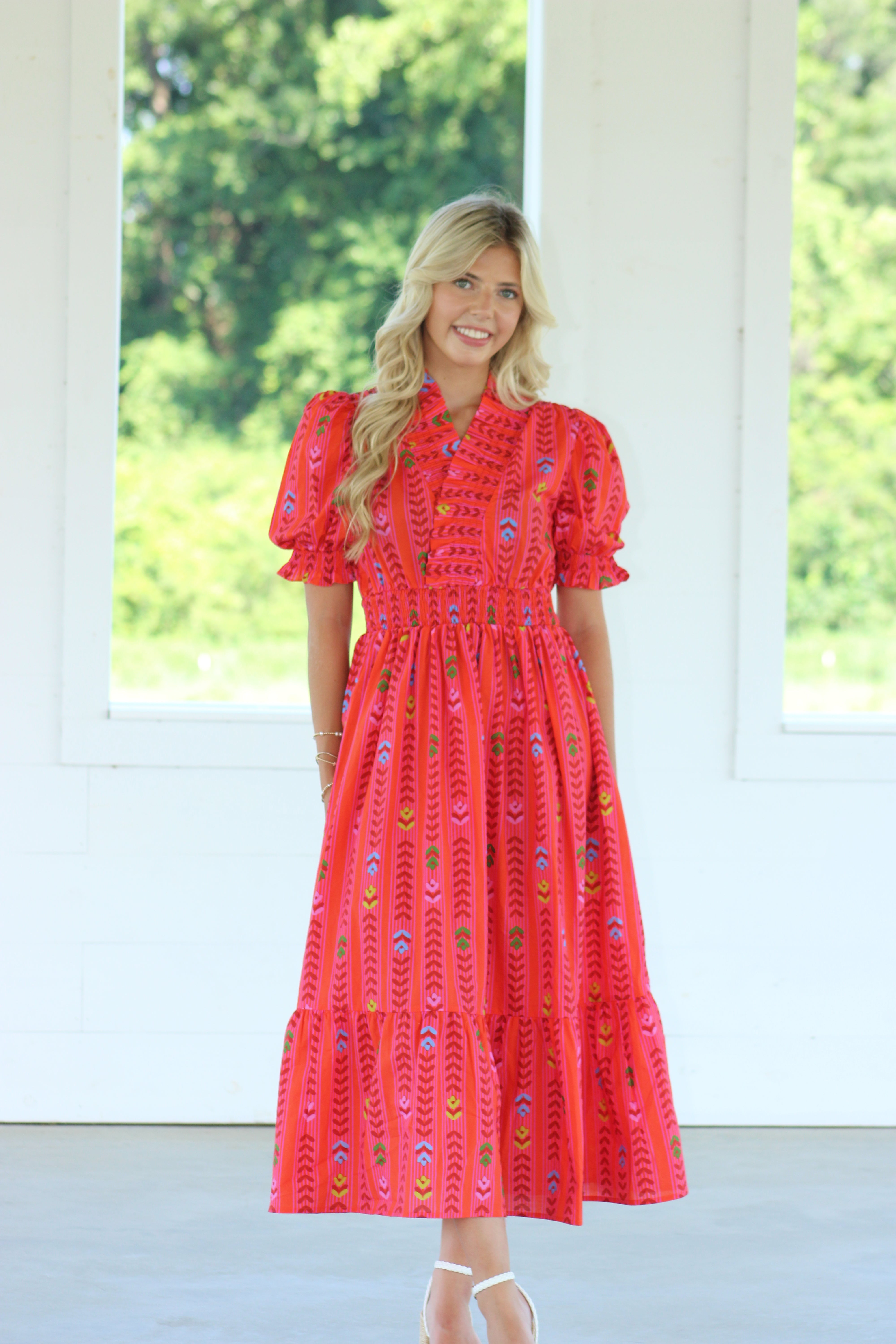 Glad You’re Mine Midi Dress - Pink