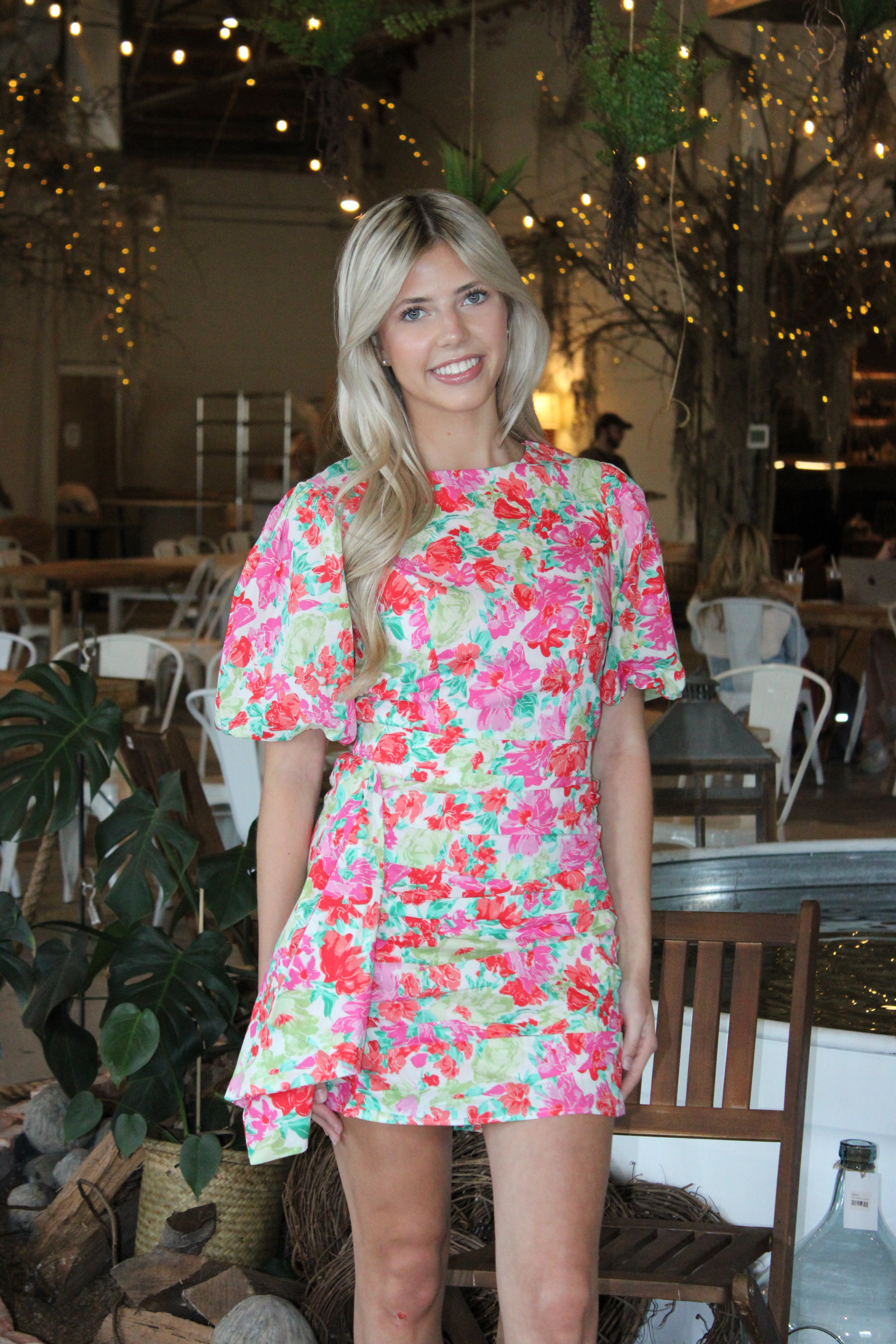 Olivia Mini Dress - Pink Multi