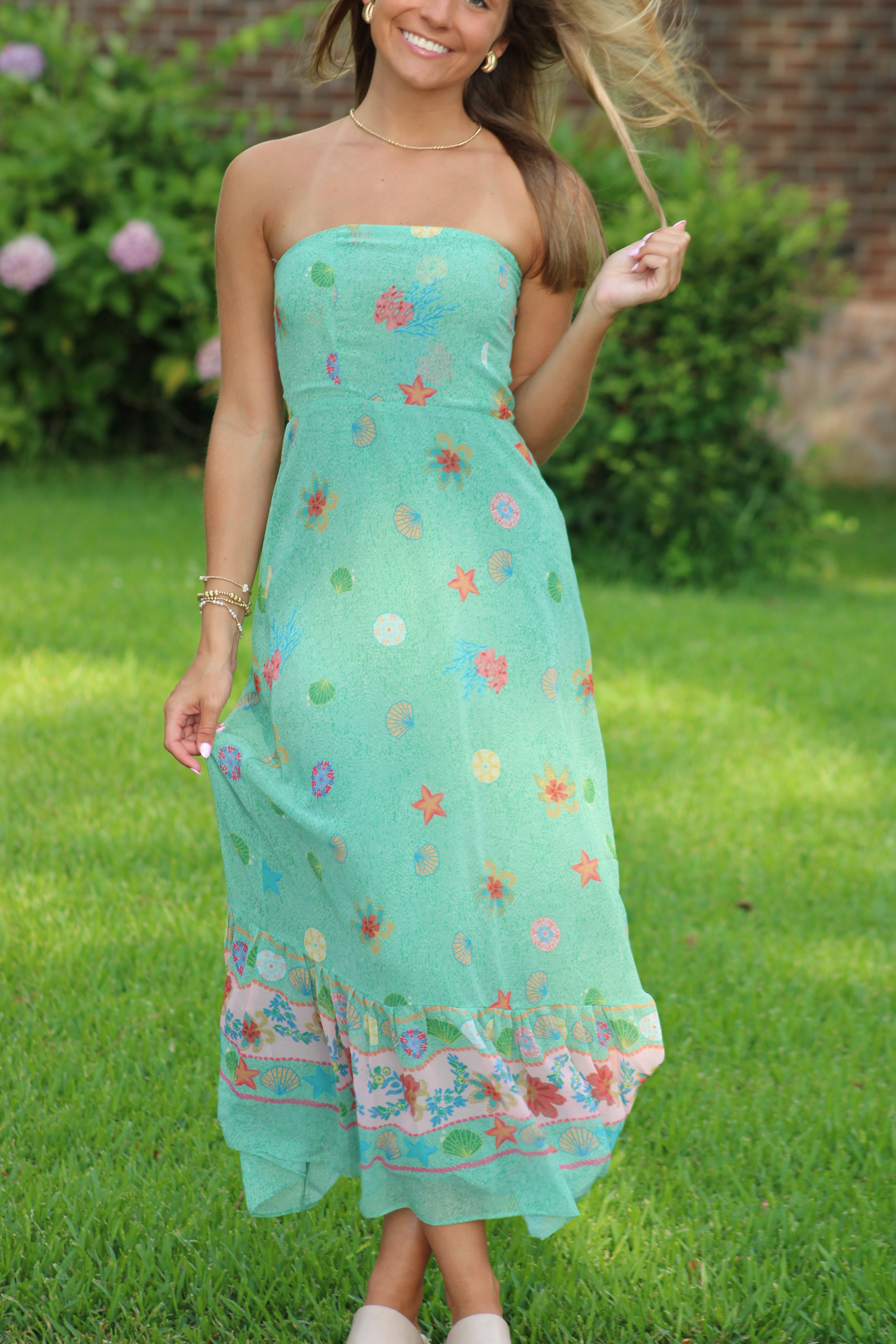 Shoreline Midi Dress - Green