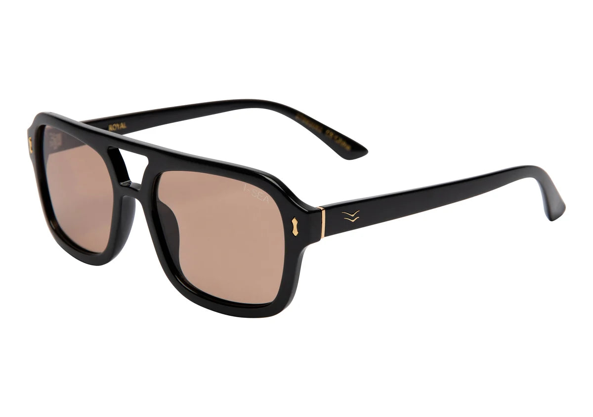 Royal Sunglasses - Black/ Brown Lens