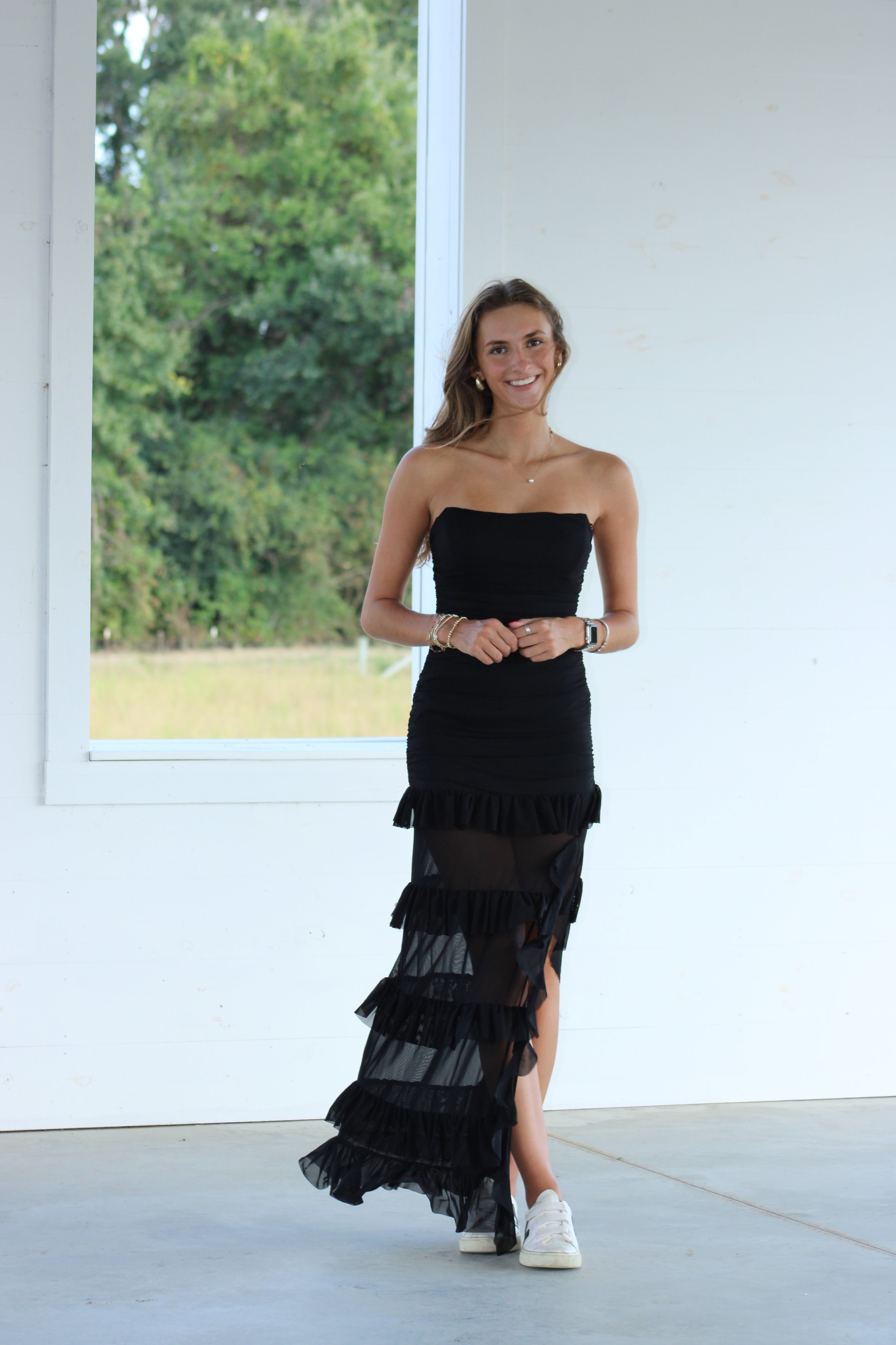 Take Me Downtown Maxi Dress - Black