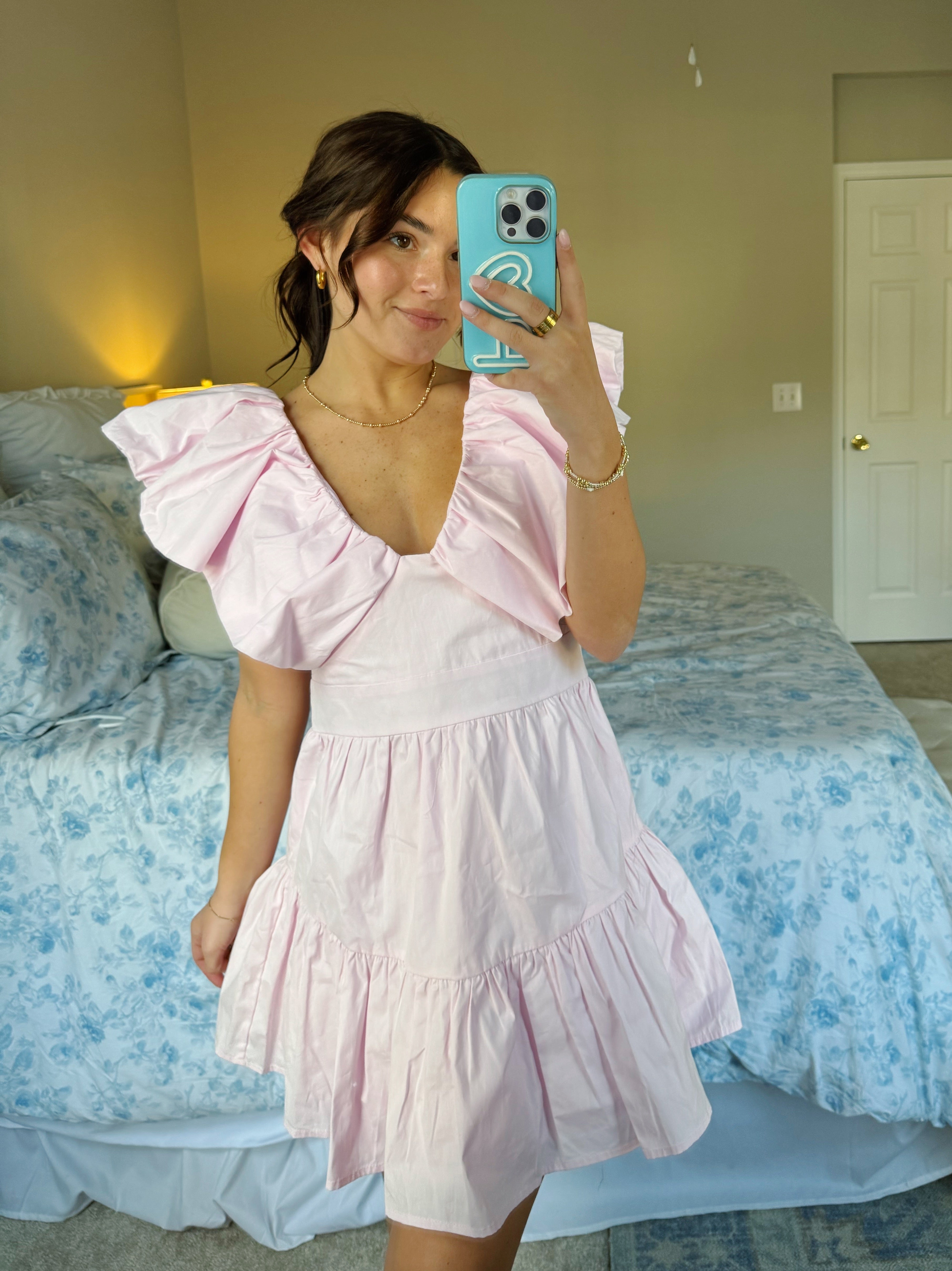 In The Moment Mini Dress - Baby Pink