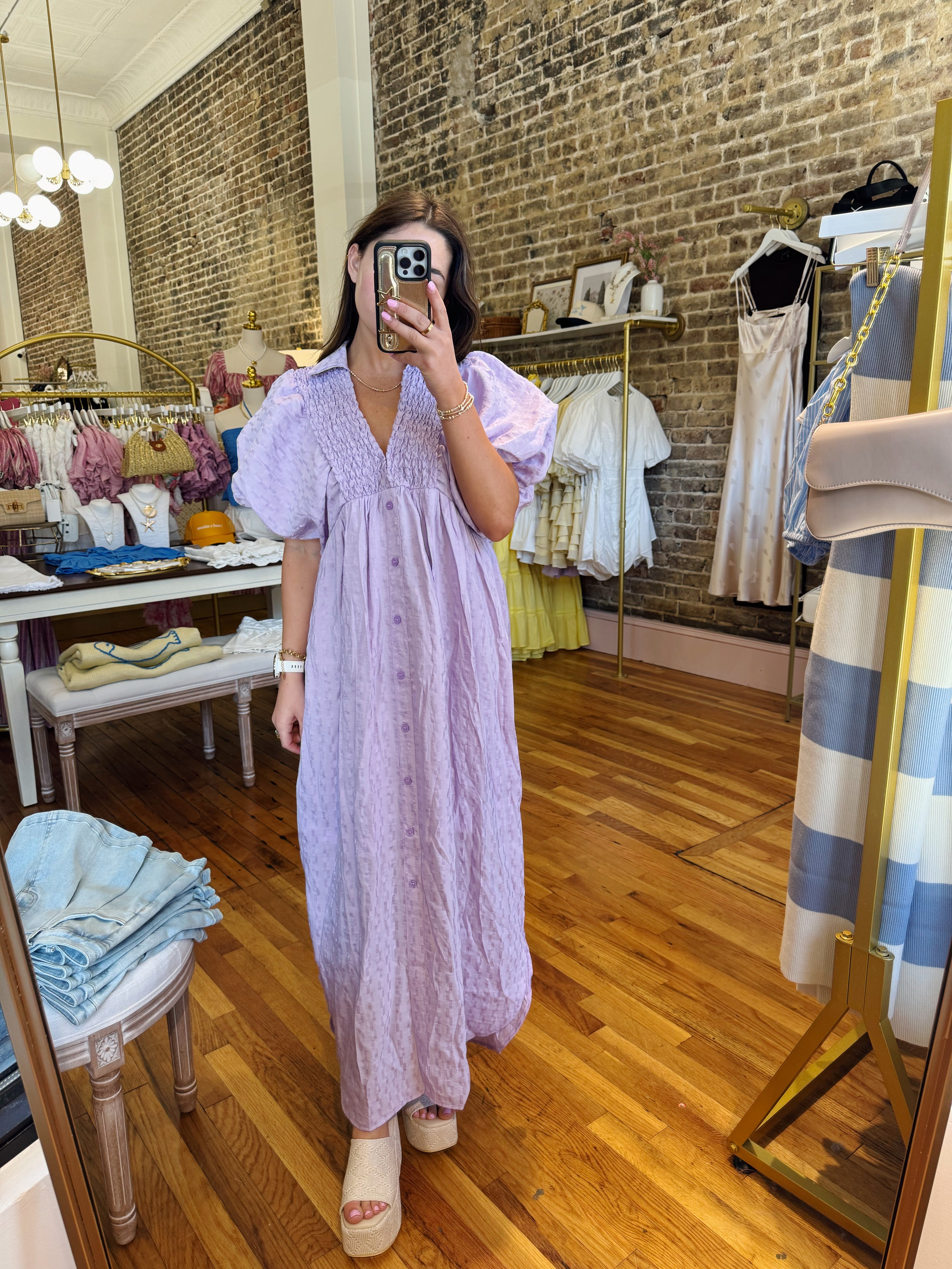 Places To Be Midi Dress - Lavender