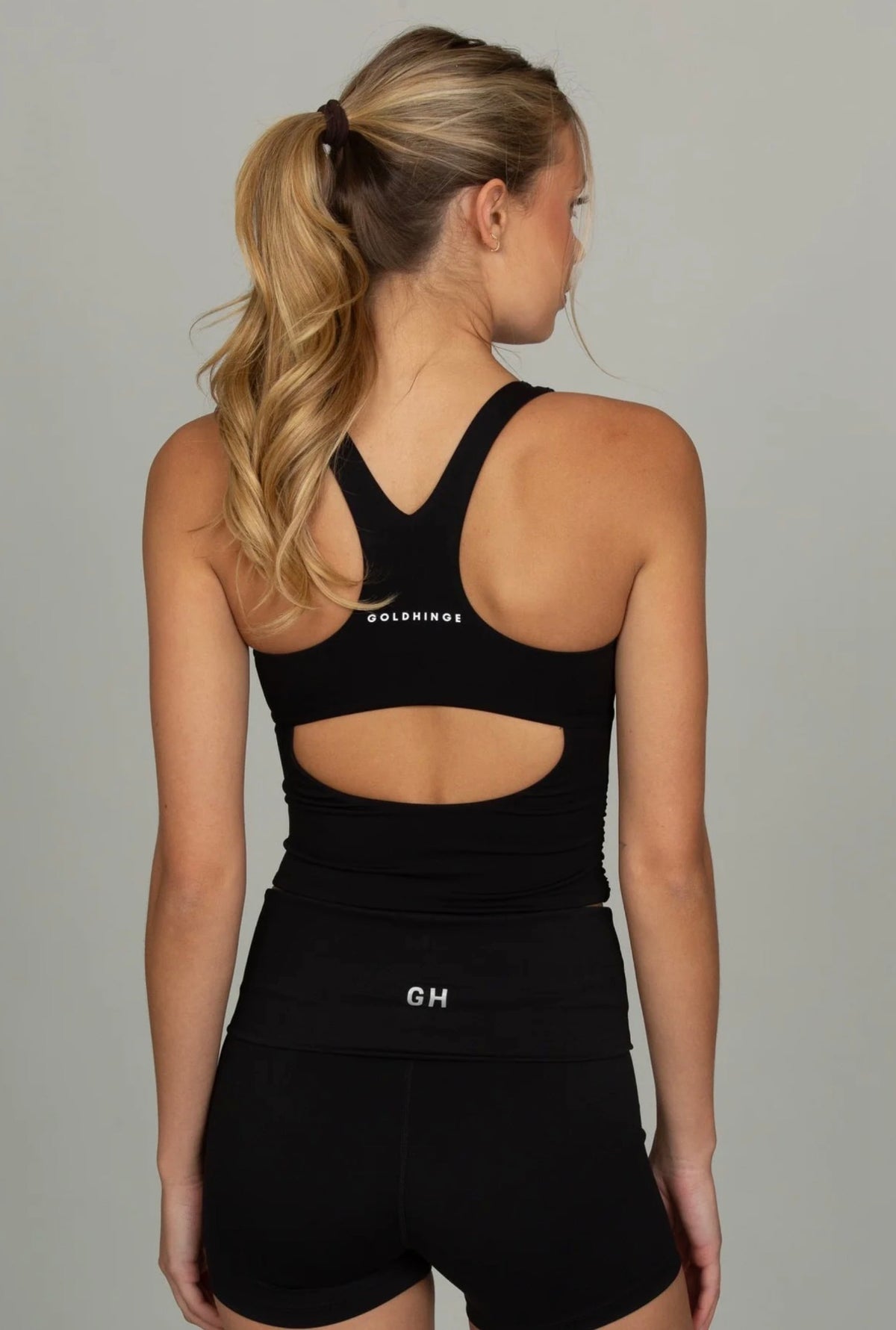 Gold Hinge CoreSculpt Cutout Tank - Black