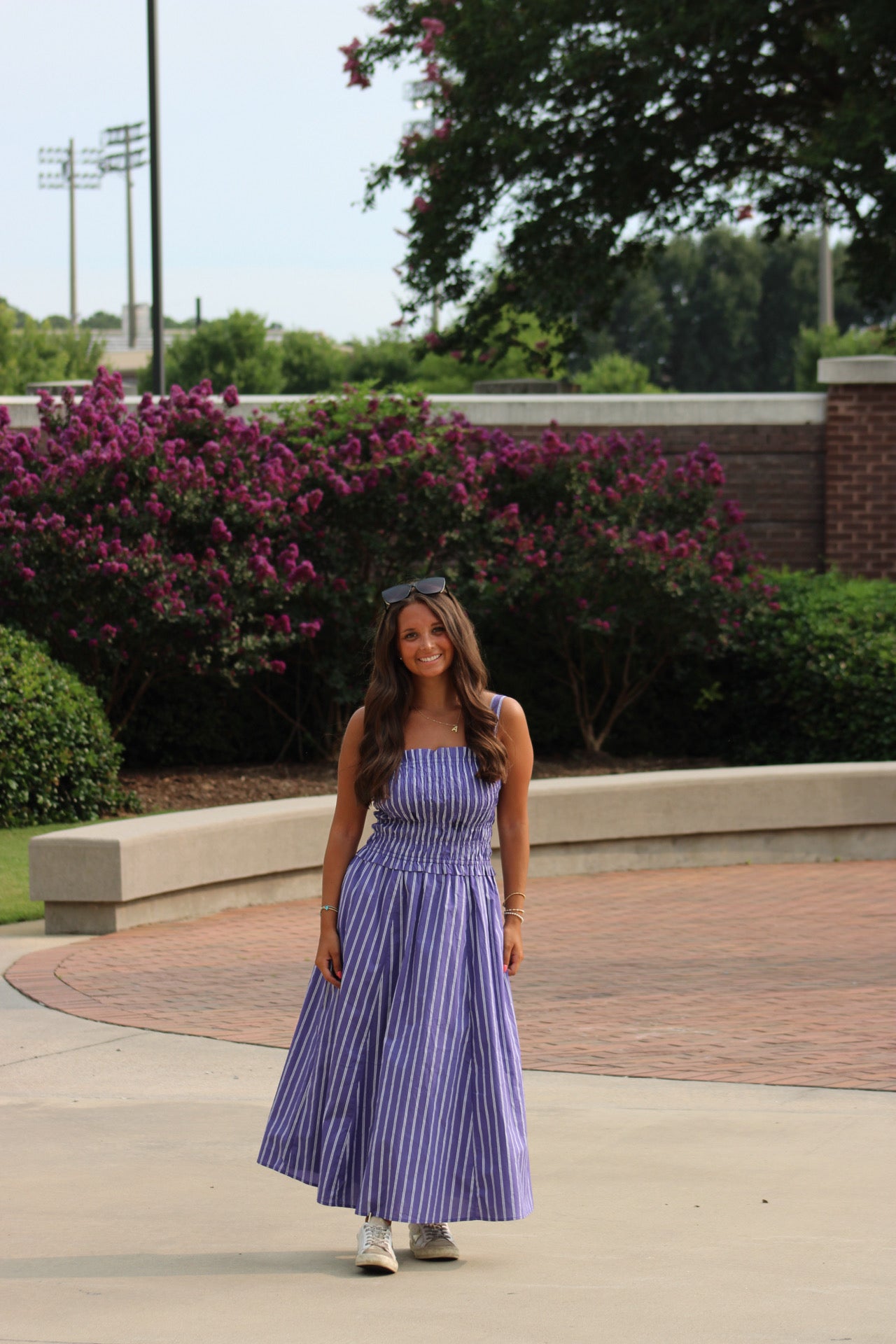 Tailgate Time Midi Dress - Purple