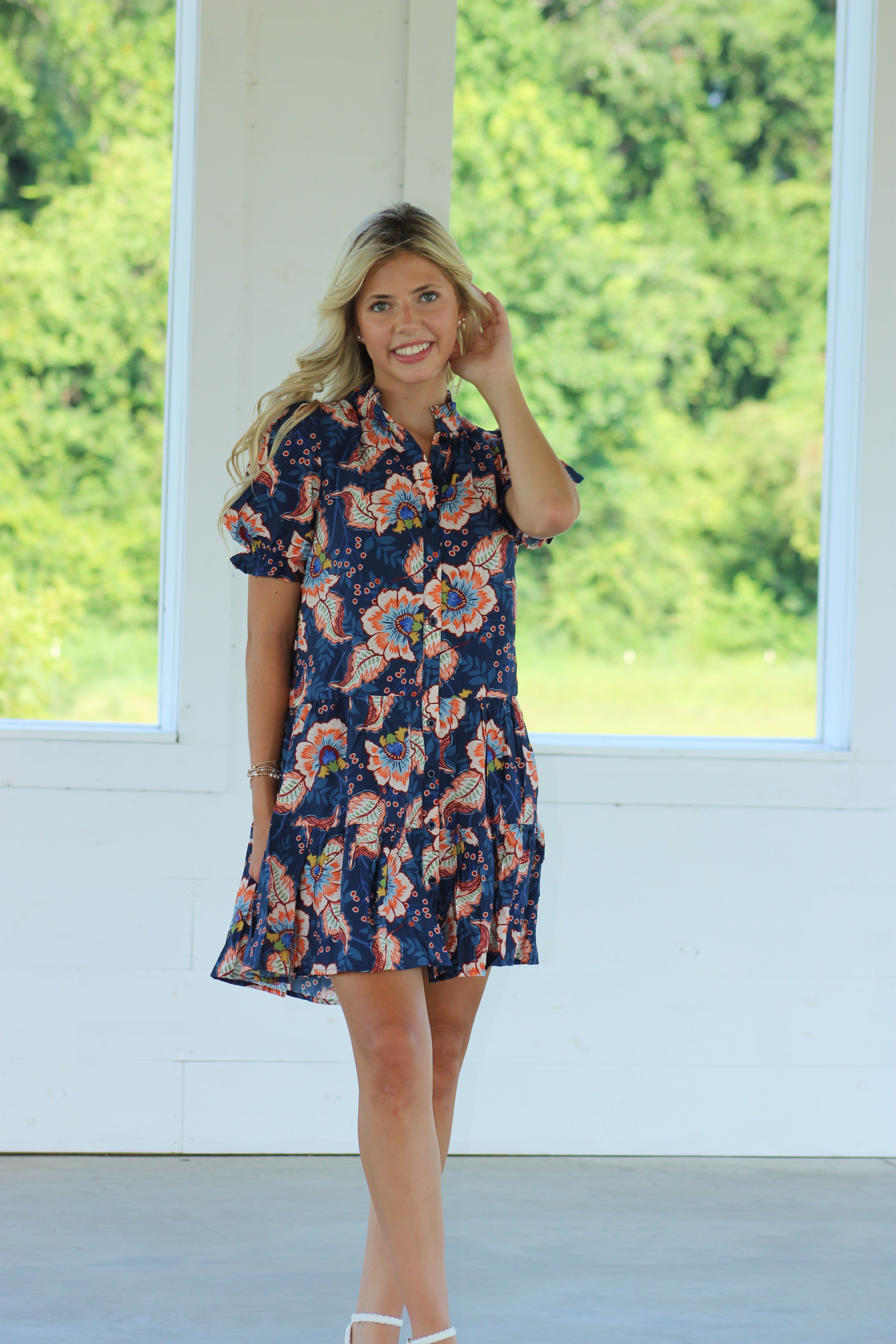Josephine Mini Dress - Navy