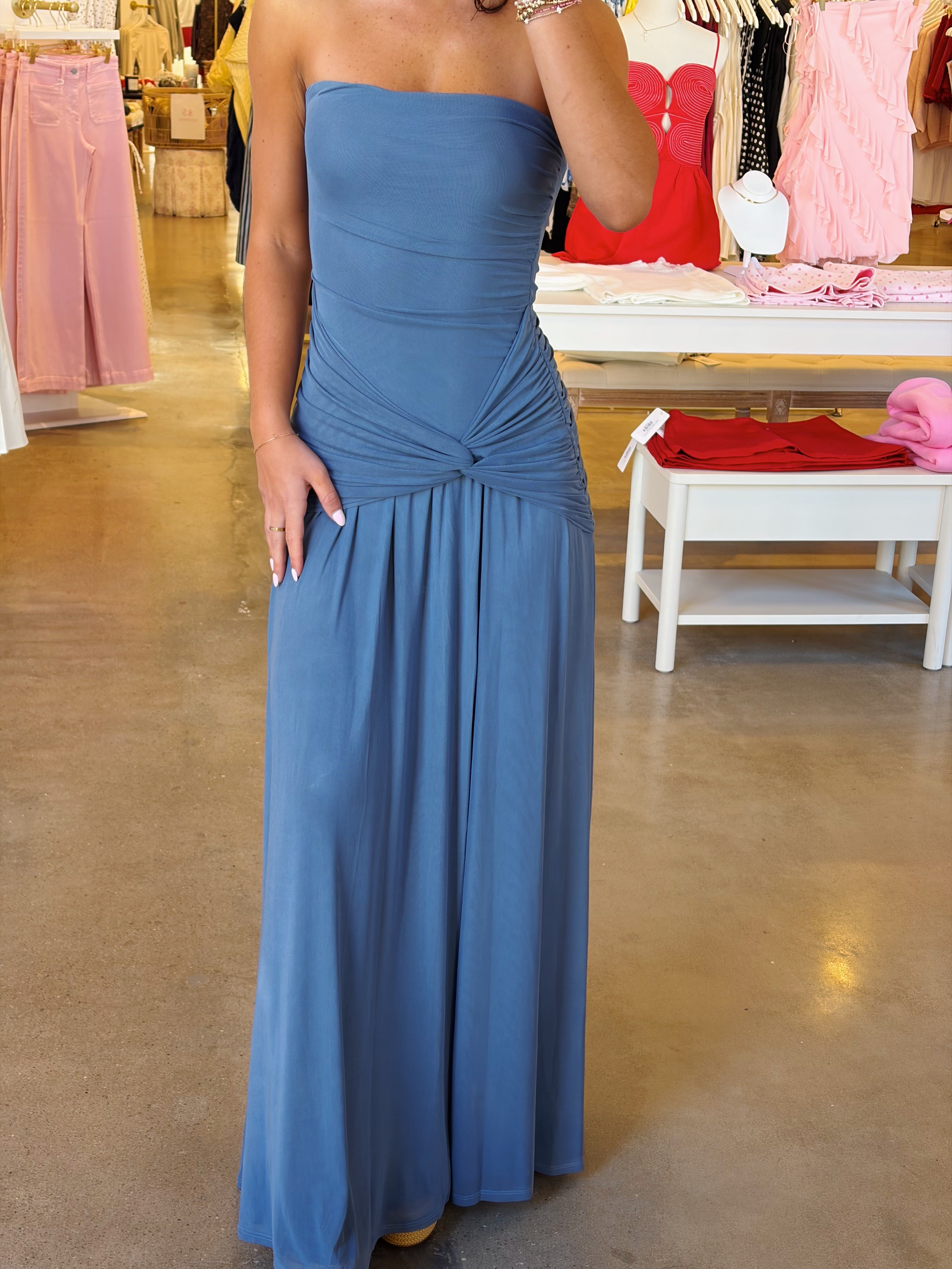 Abbott Maxi Dress - Slate Blue