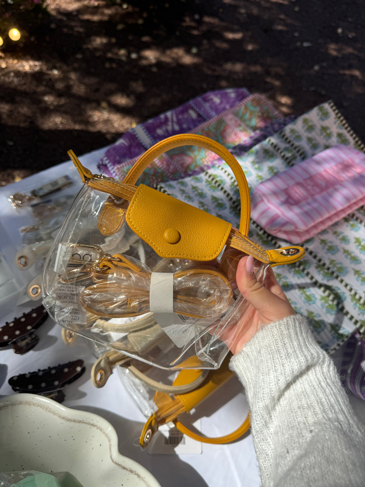 Clear Gameday Mini Crossbody Bag - Yellow