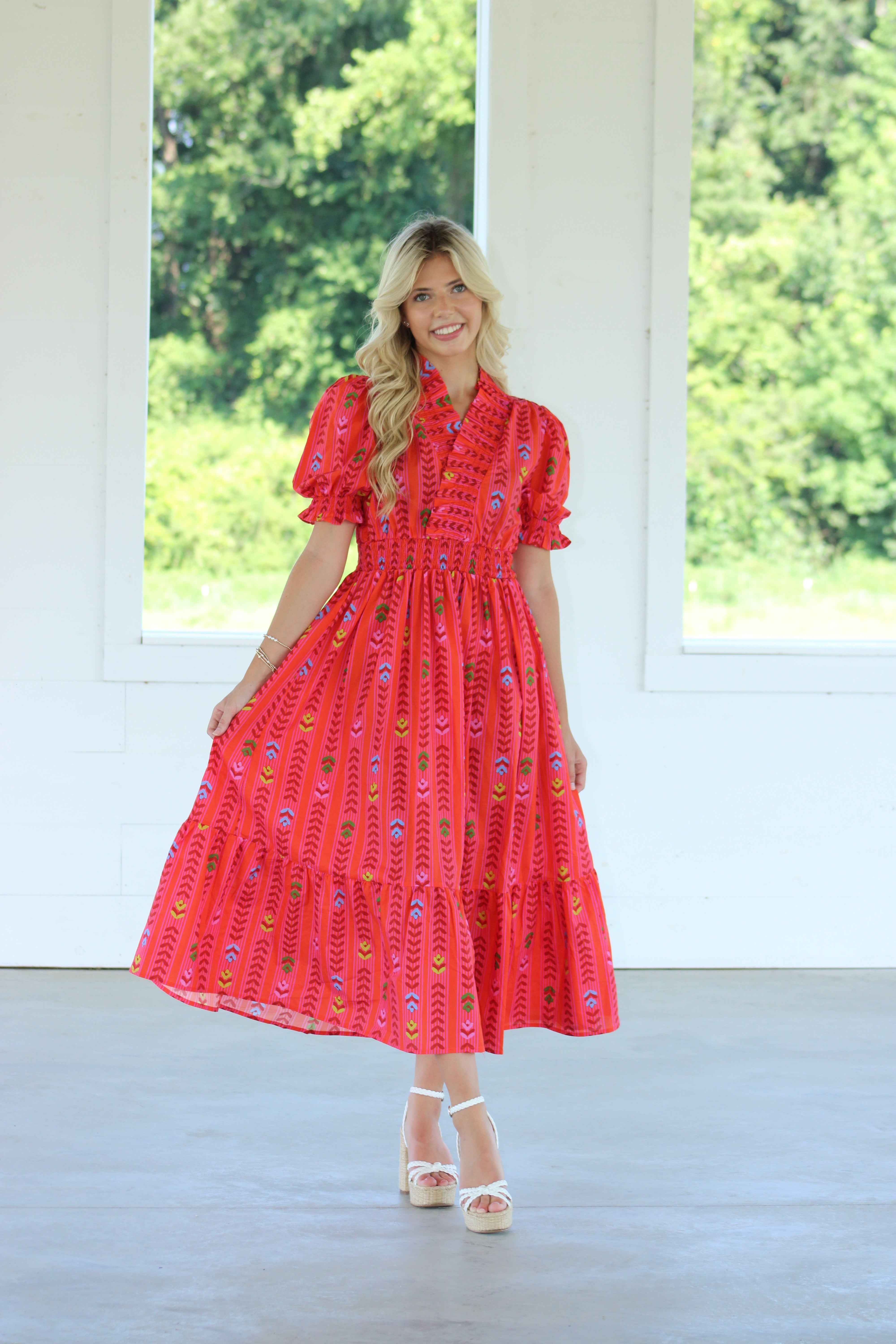 Glad You’re Mine Midi Dress - Pink