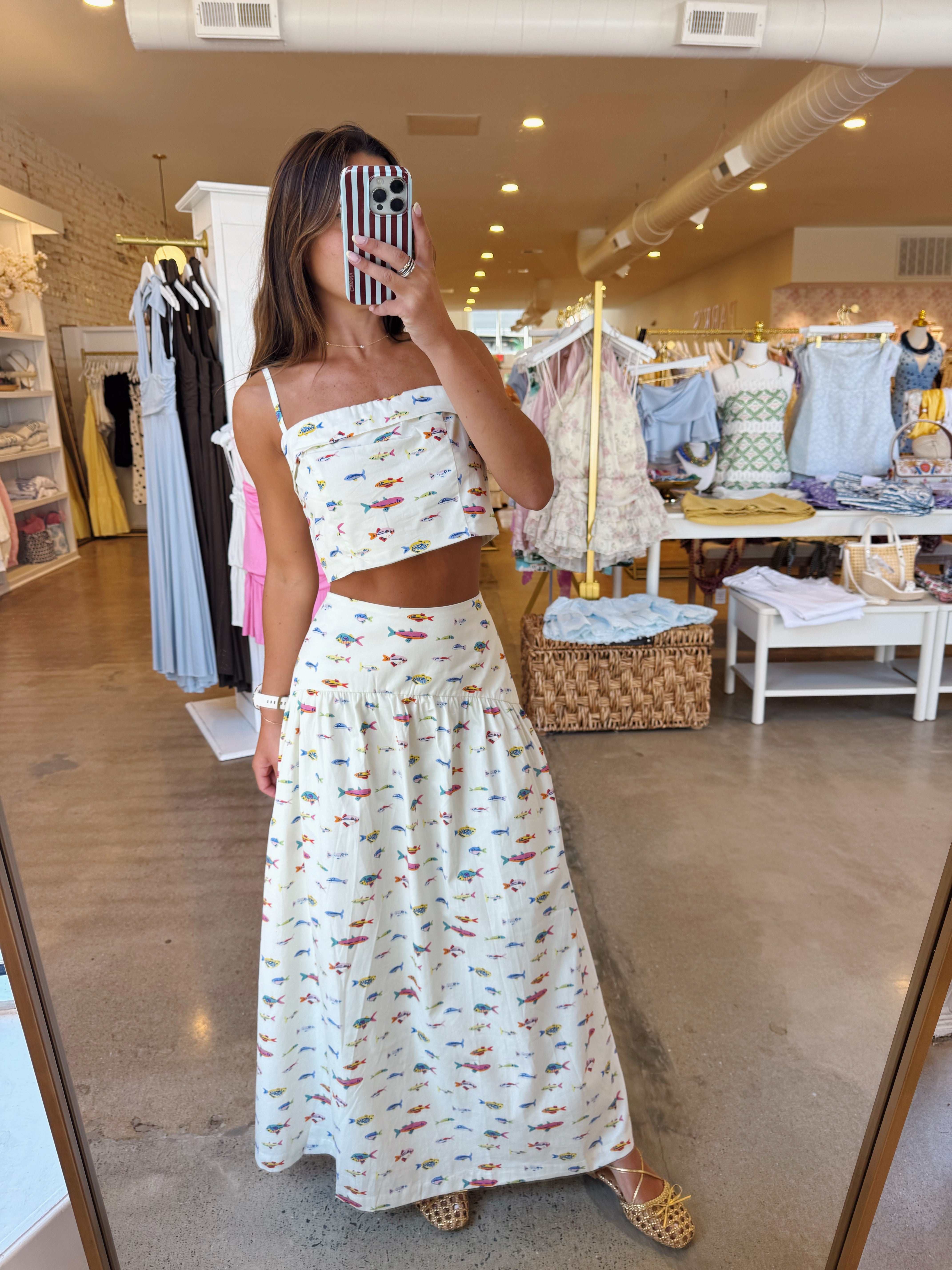 Lakeside Top & Maxi Skirt Set