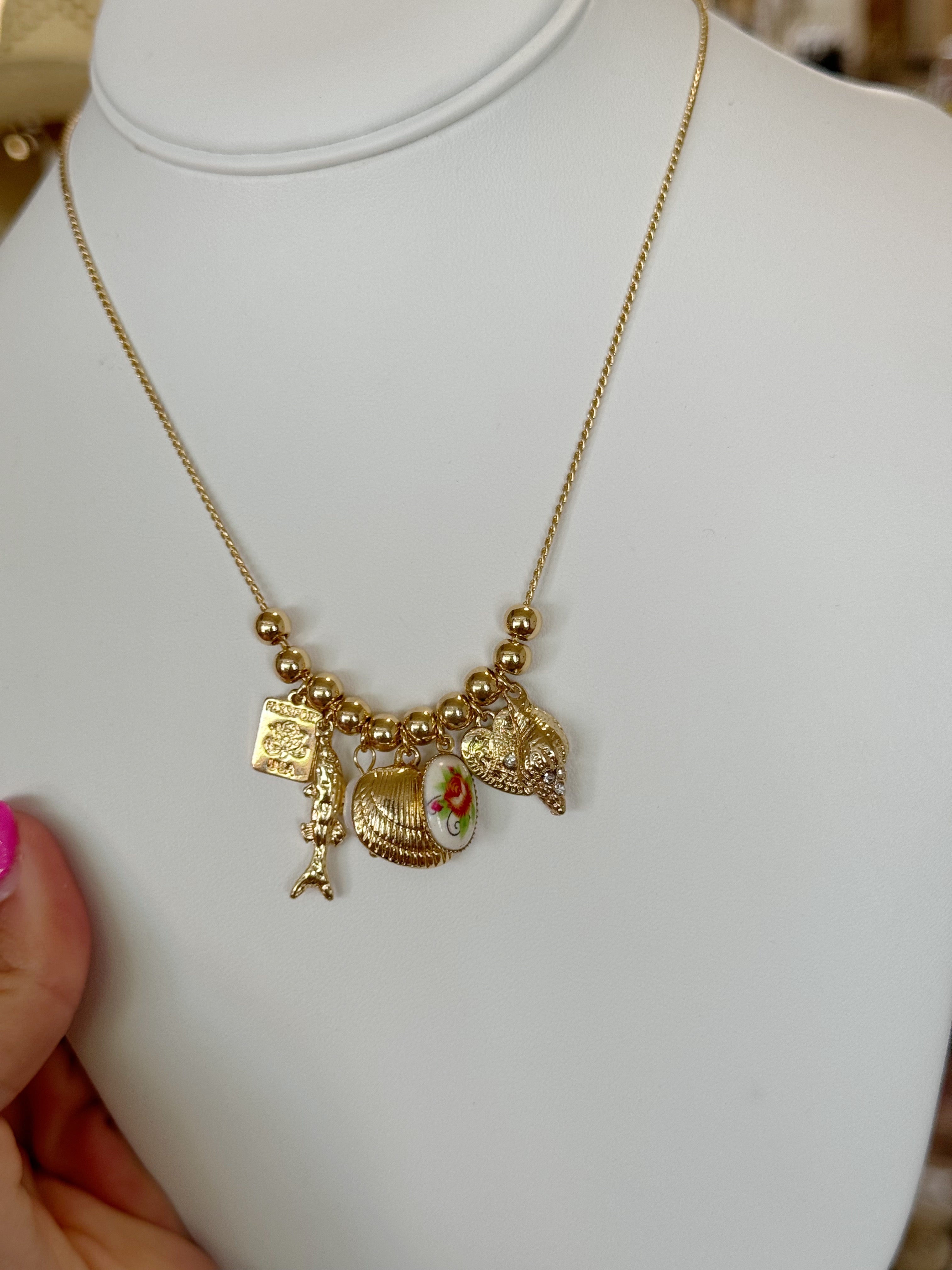 Mixed Sealife Charm Necklace