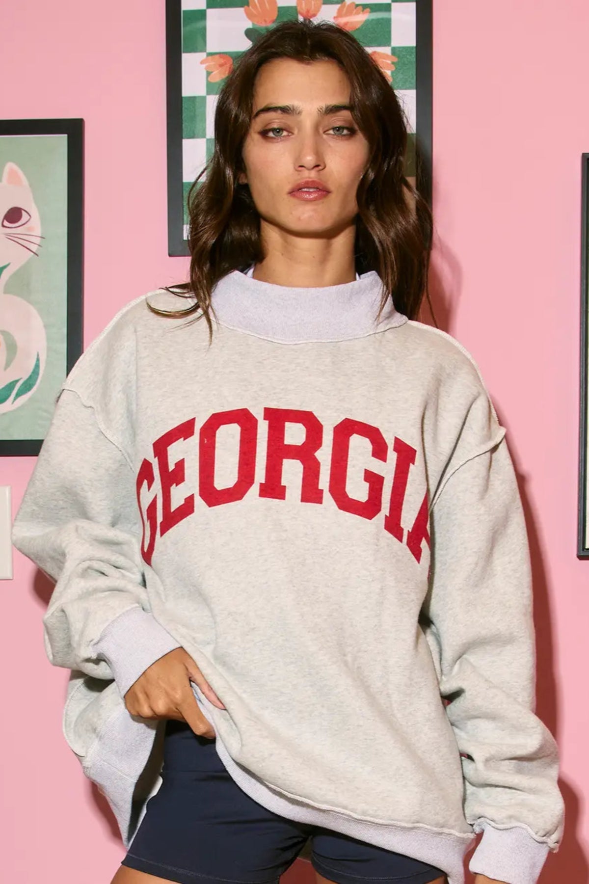 Reversible North Carolina Mockneck - Grey