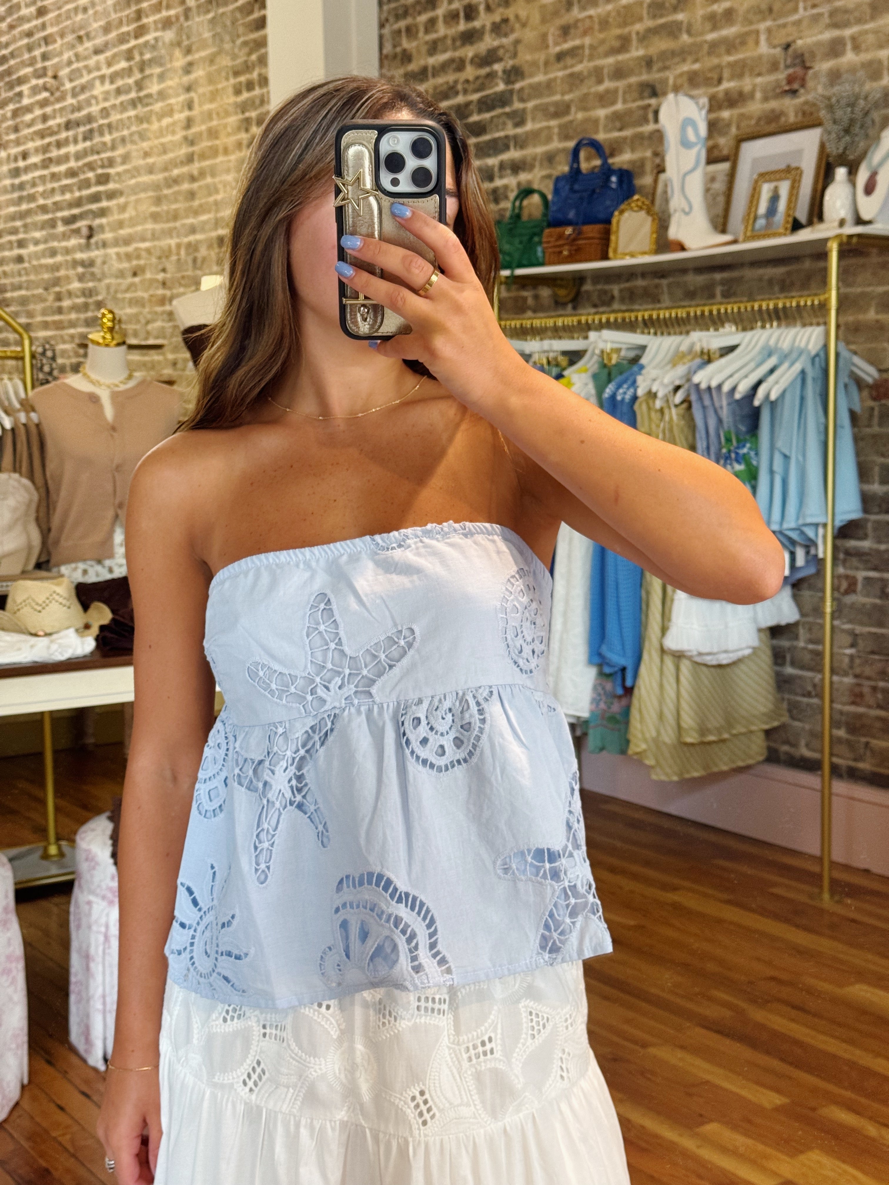 Sunkissed Top - Baby Blue