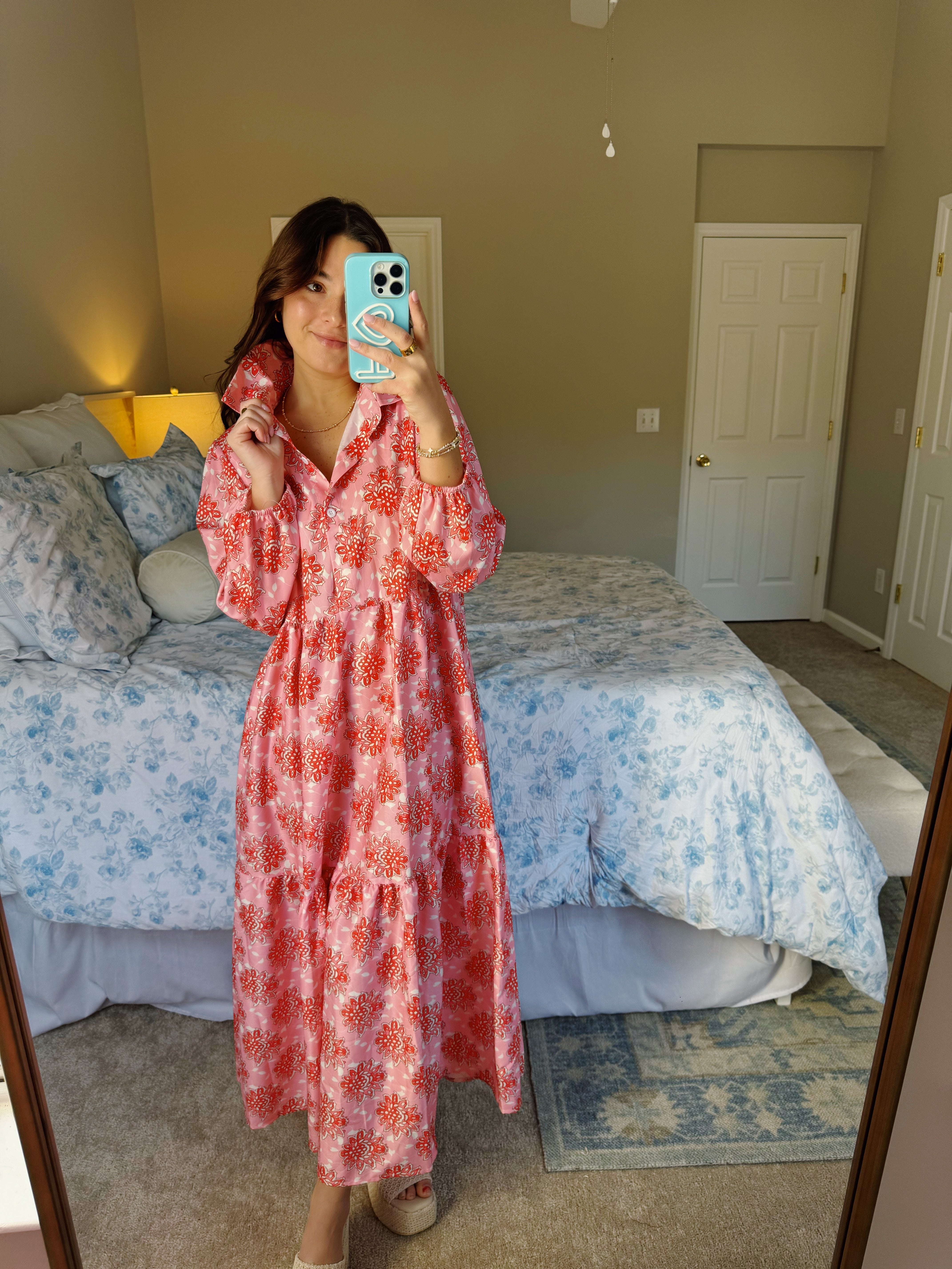 Sydney Maxi Dress - Pink Floral