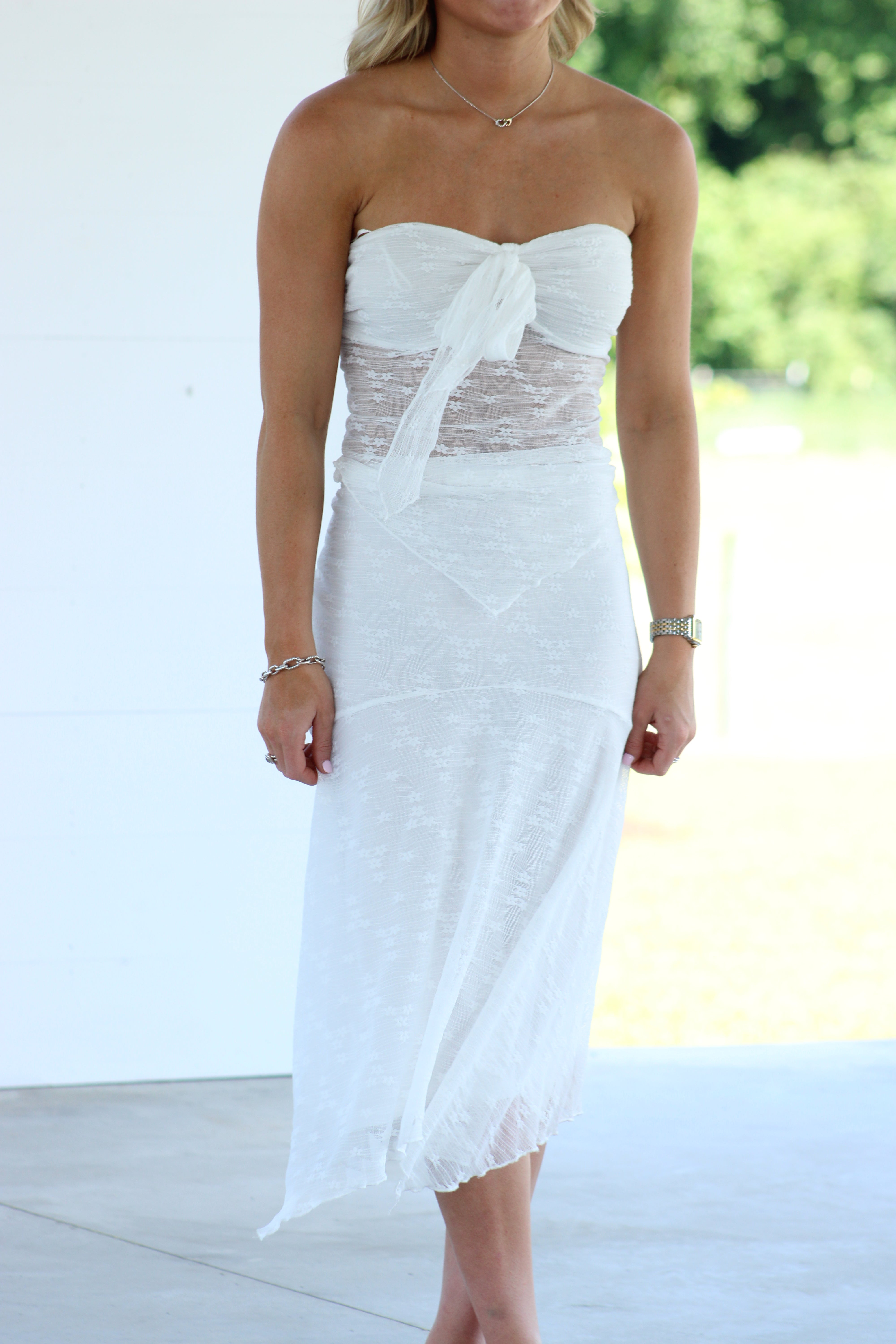 In My Feelings Skirt Set - White
