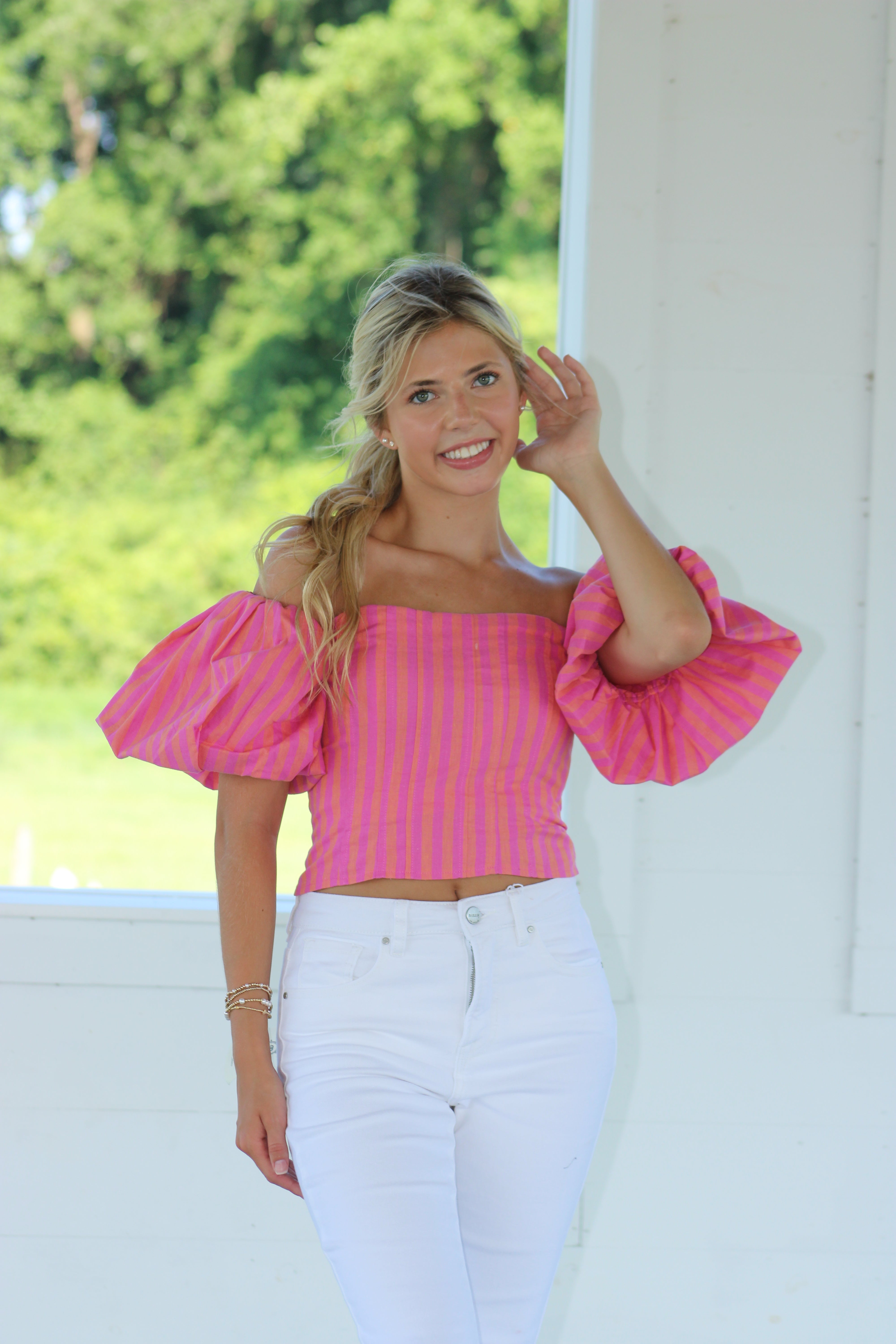 Cali Sun Top - Pink & Orane