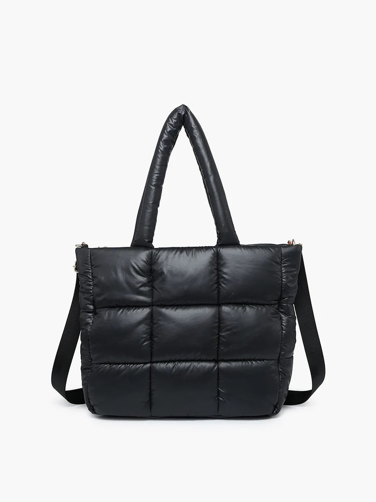 Alice Large Puffer Tote - Black