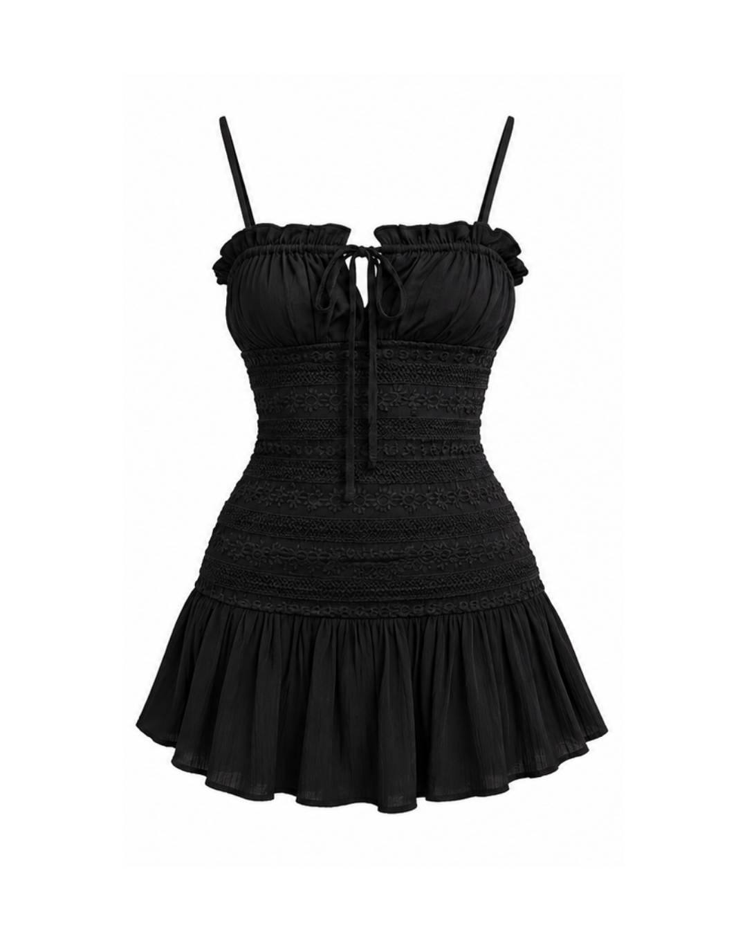 Bette Fit & Flare Mini Dress - Black