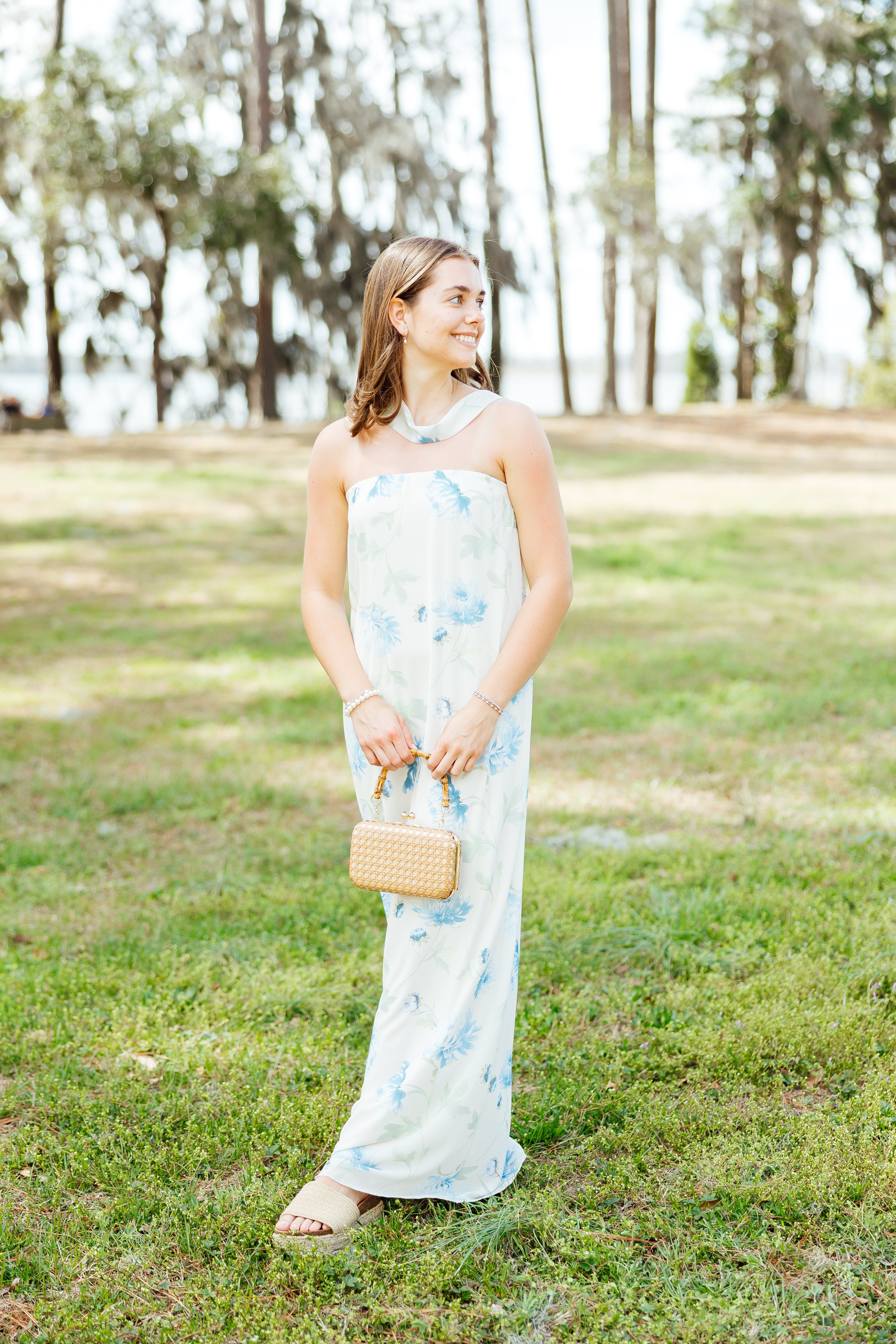 Always Been You Maxi - Cream & Blue