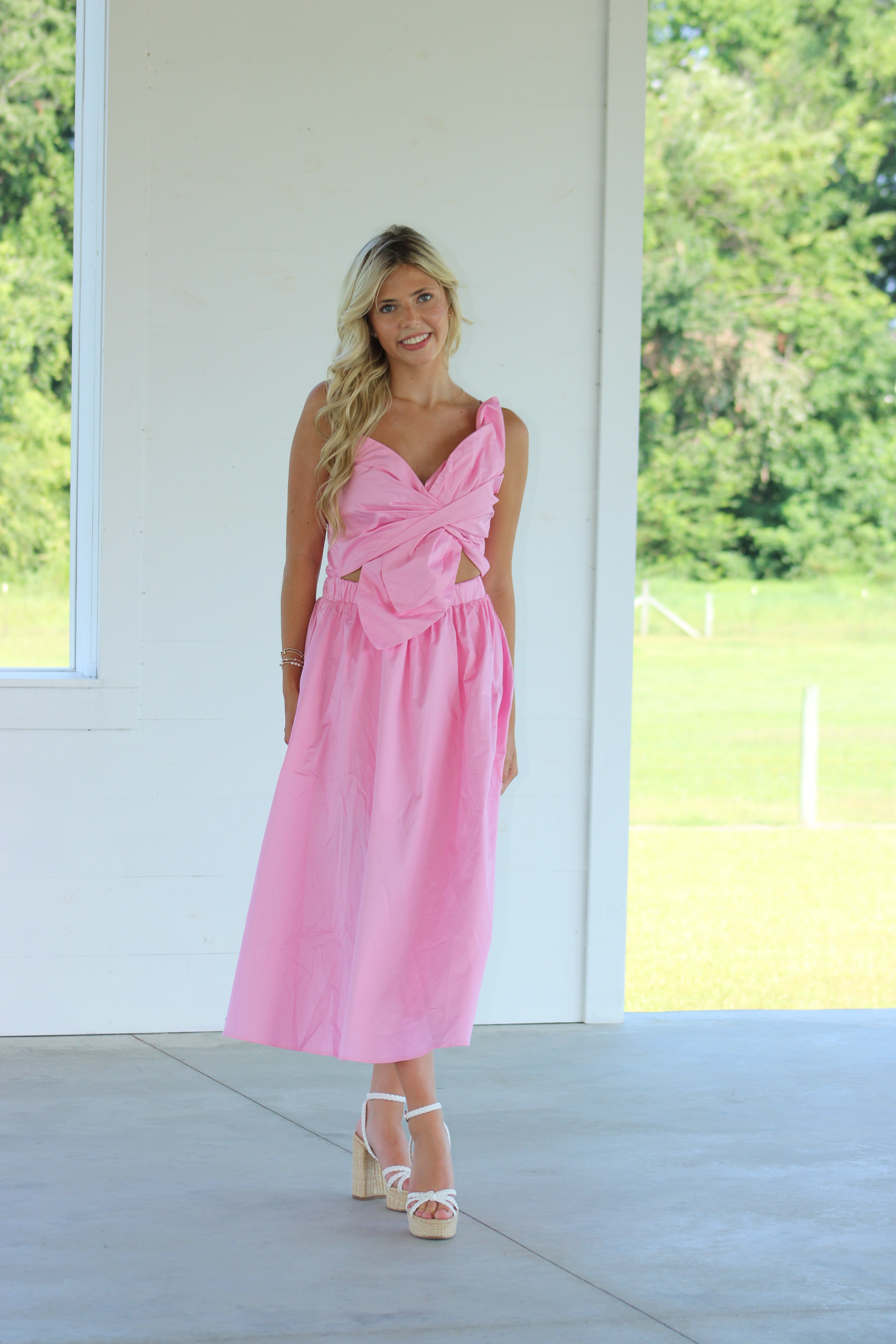 Elena Midi Dress - Pink Lilac