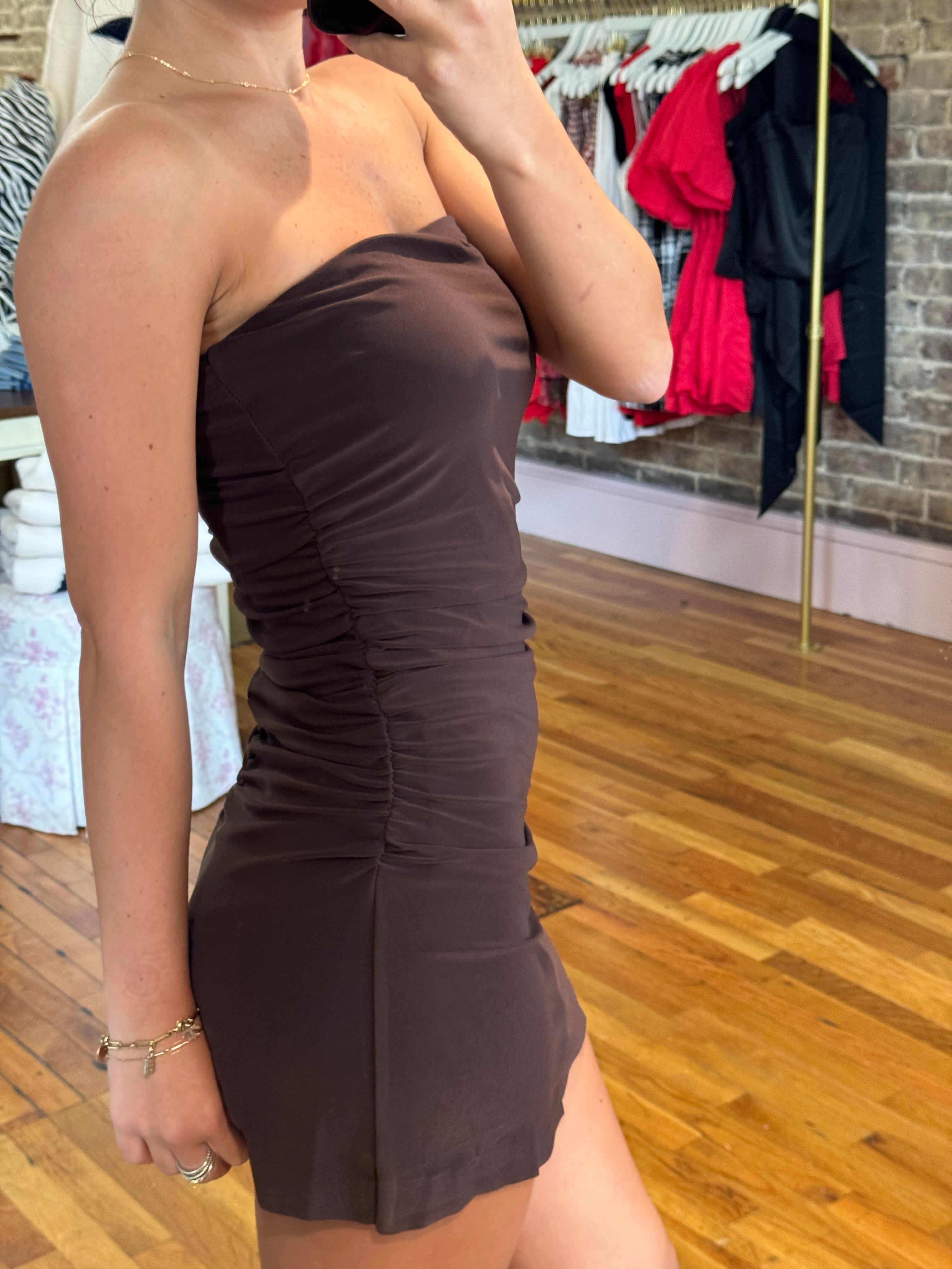 Missy Mini Dress - Brown