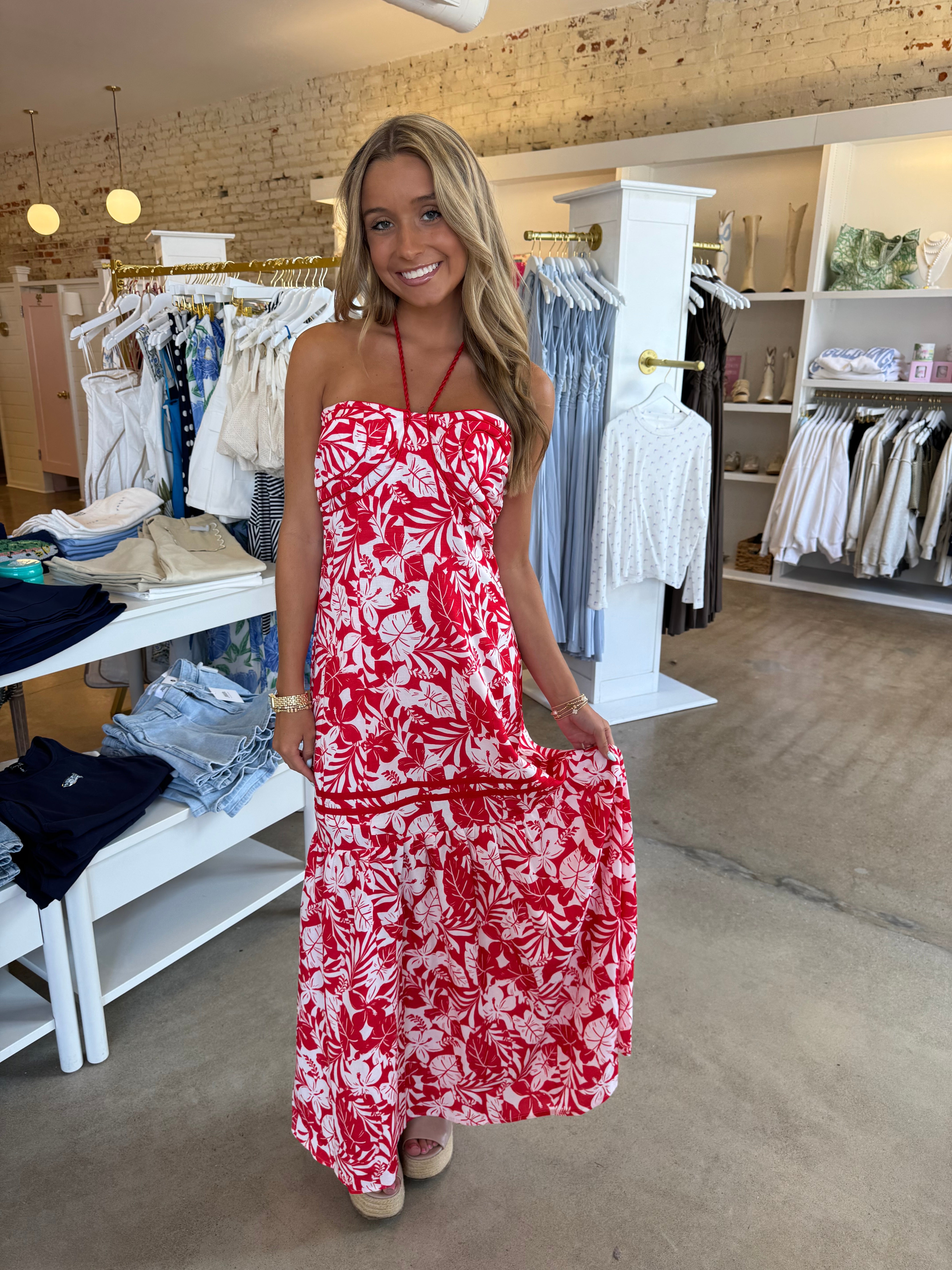 Need A Vacation Maxi Dress - Red