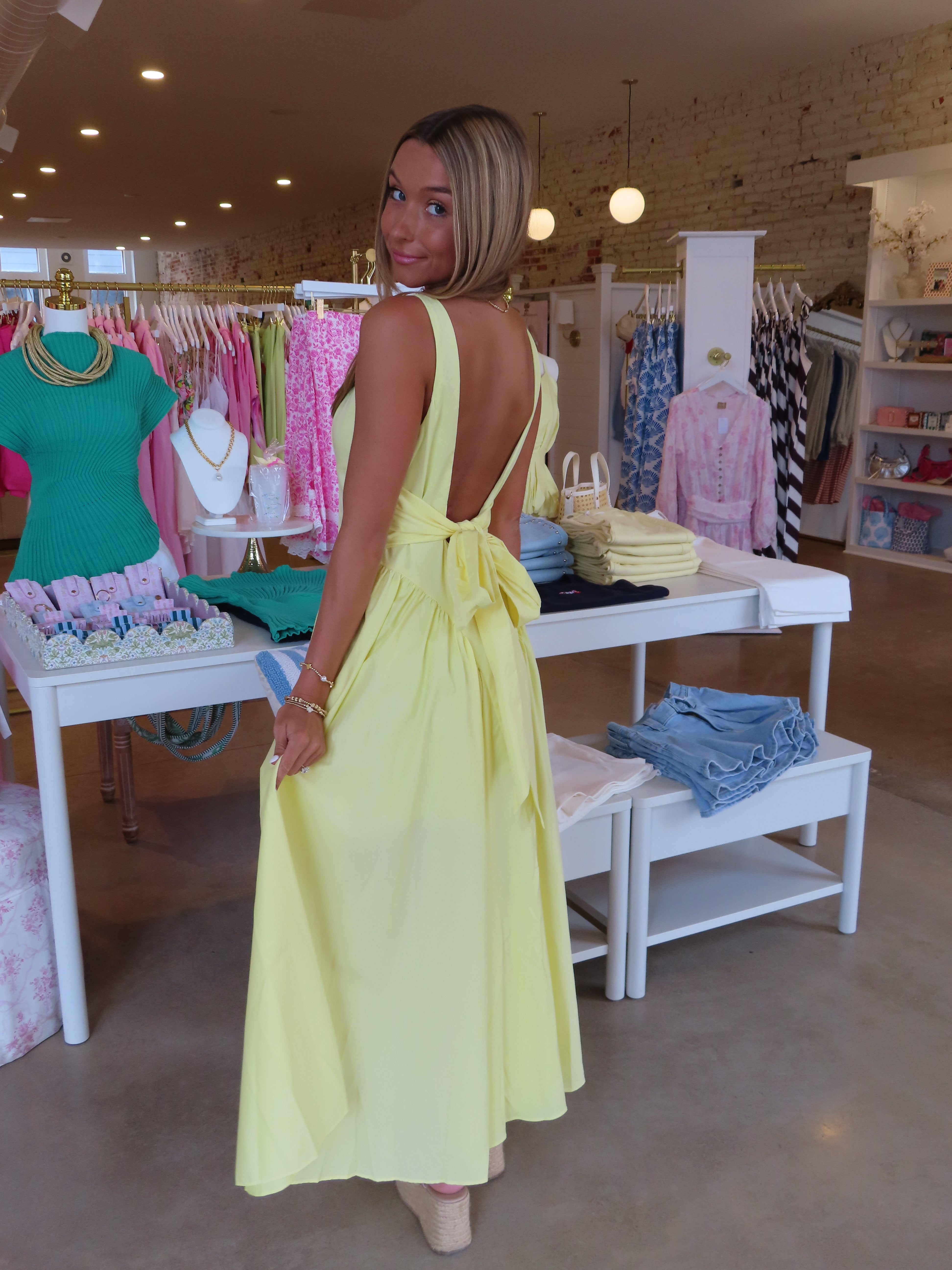 Bridgett Midi Dress - Yellow