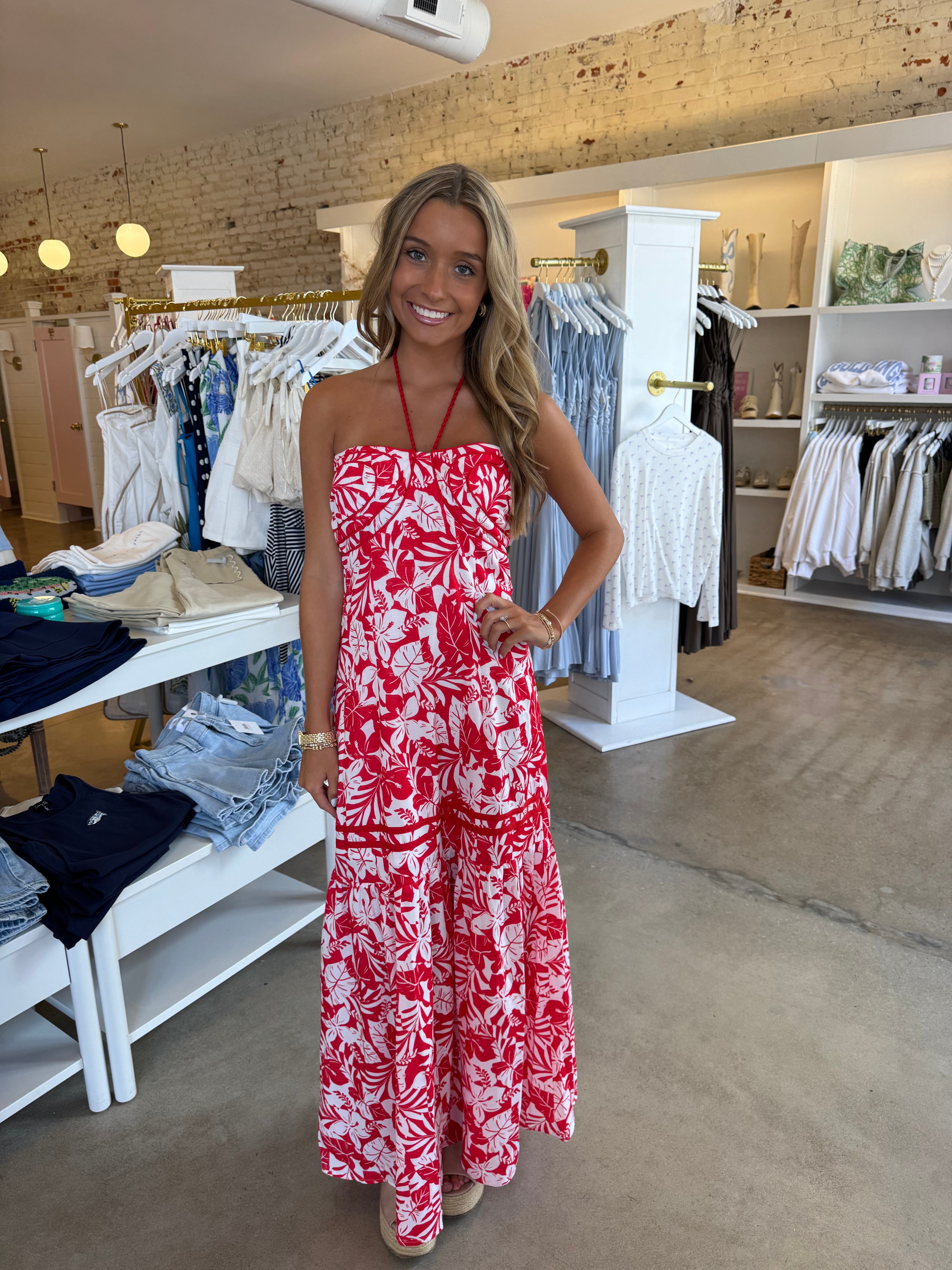 Need A Vacation Maxi Dress - Red