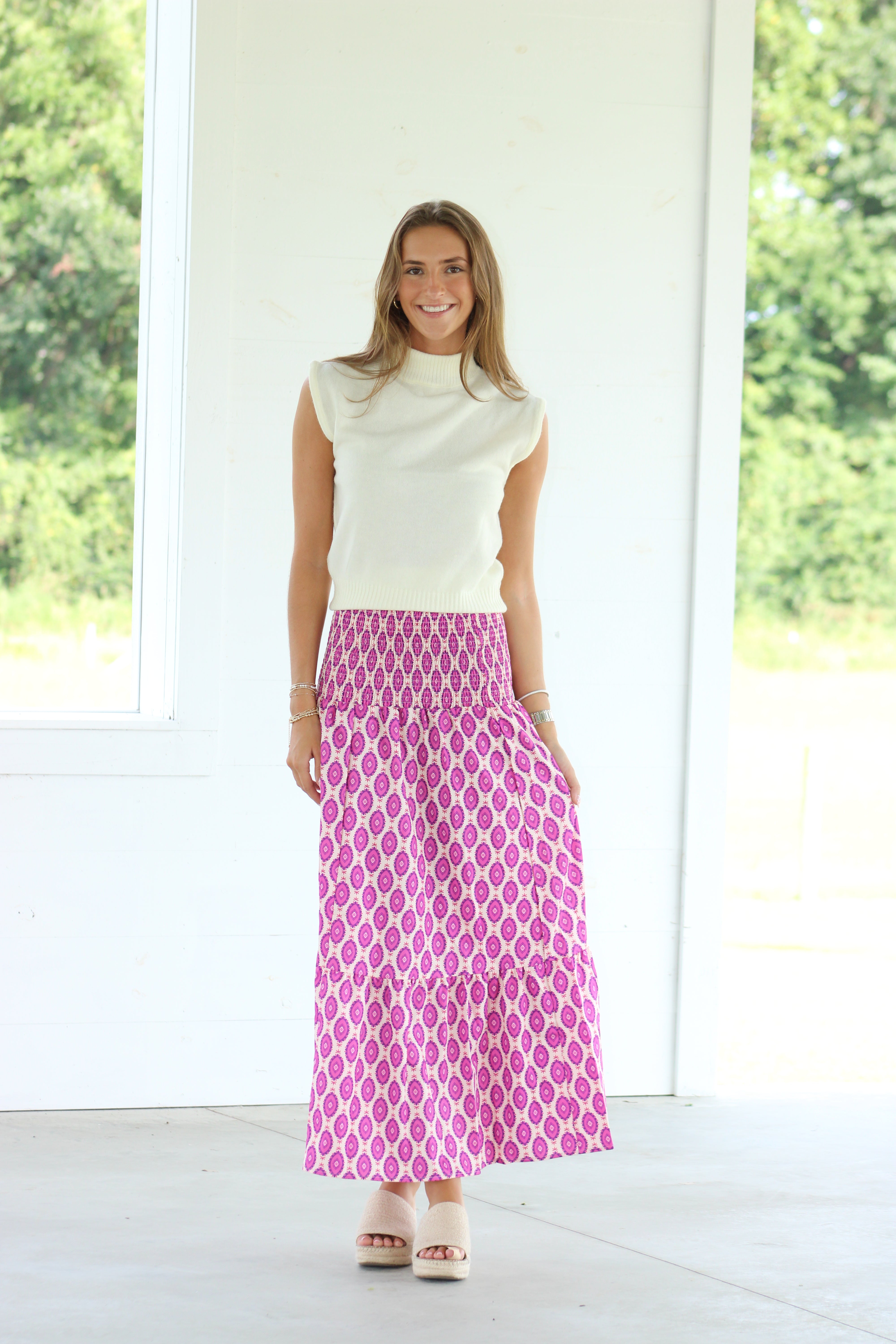 Bright Side Maxi Skirt - Purple