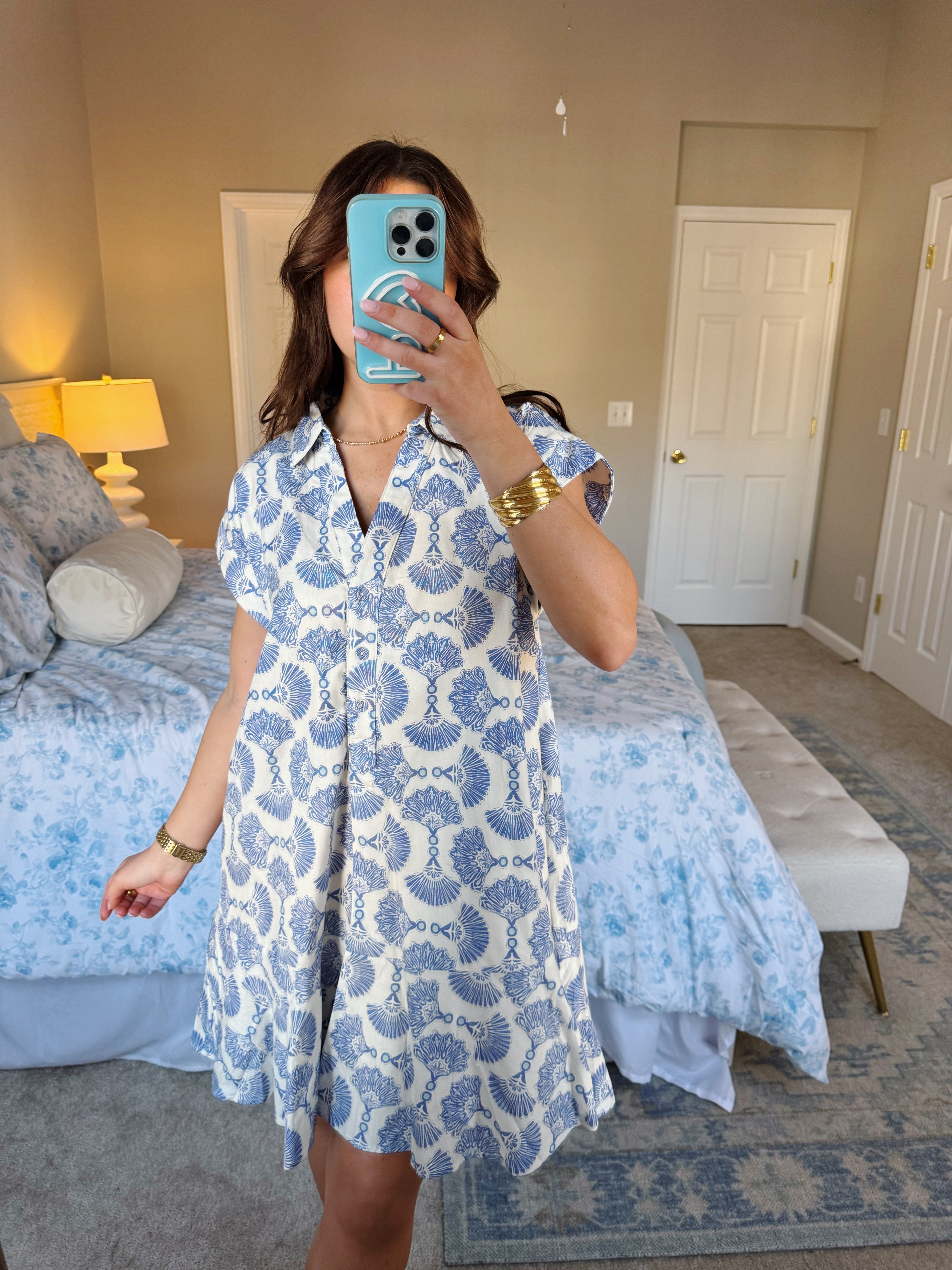 Meet Me By The Shore Dress - Blue