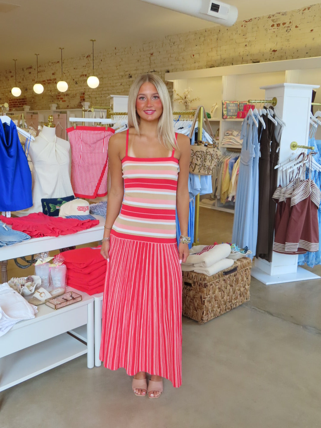Lani Drop-waist Maxi - Red Multi