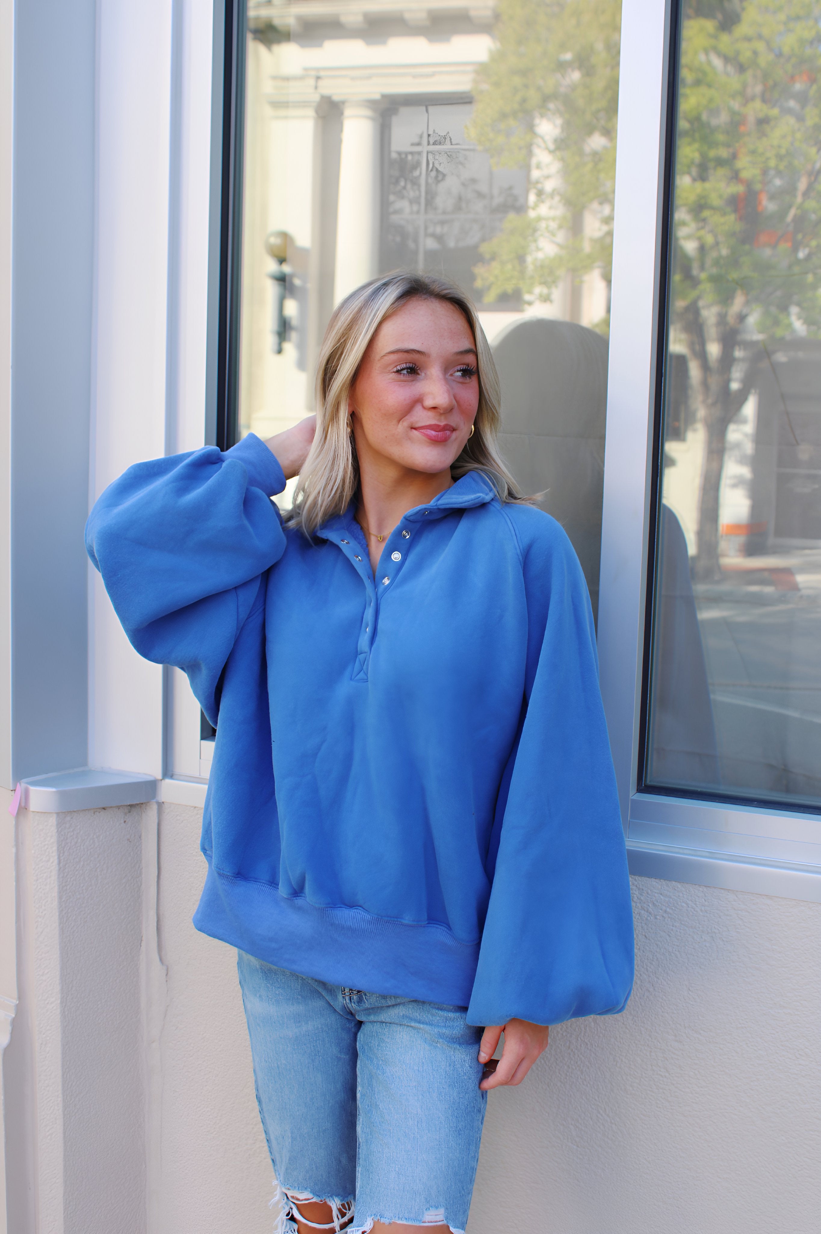 One Way Flight Pullover - Cobalt Blue